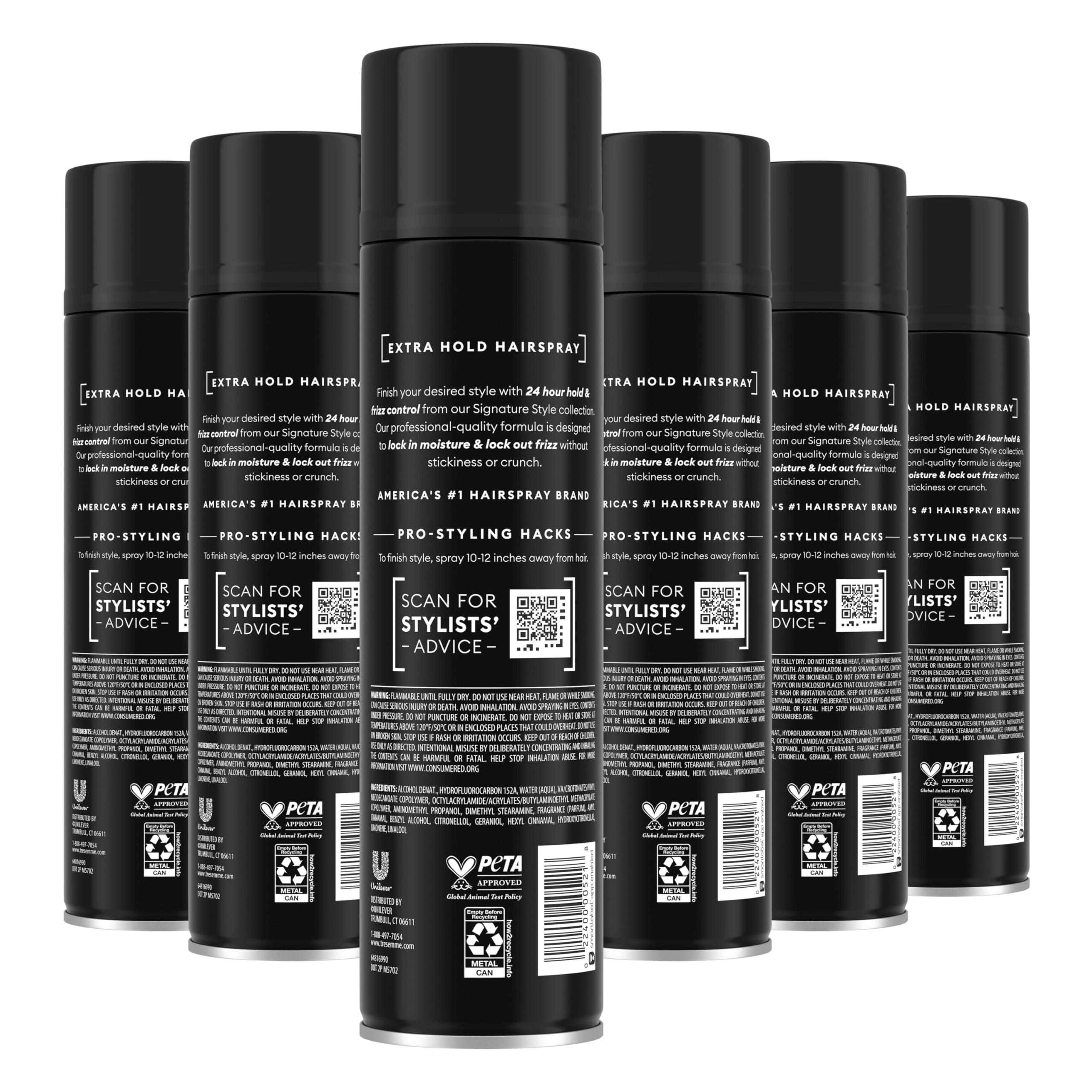 6 Pack TRESemmé Extra Hold Hair Spray 11 oz