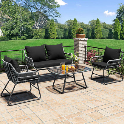 YITAHOME 4-Piece Wicker Patio Furniture Set