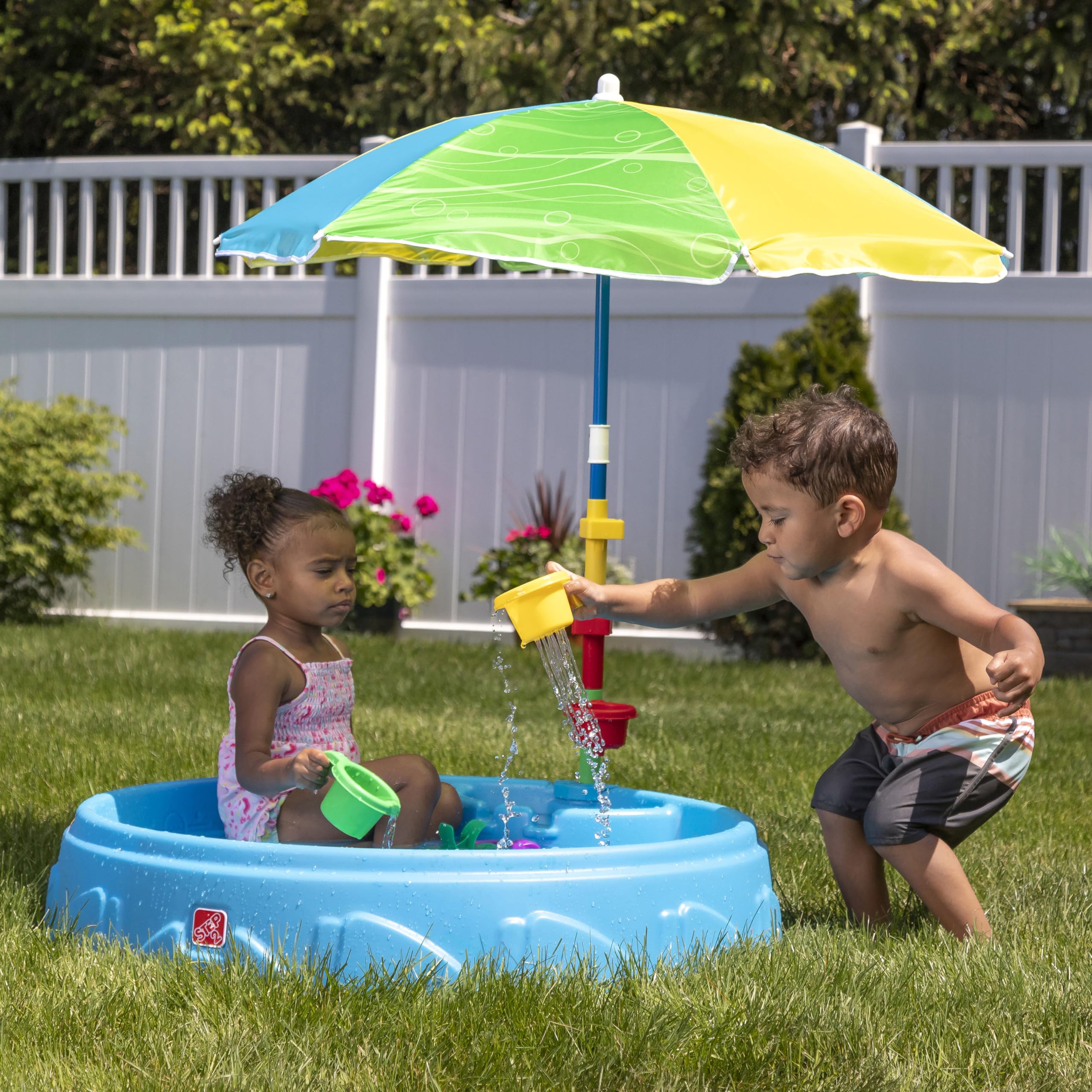 Step2 Kids Activity Pool with Umbrella & Toys