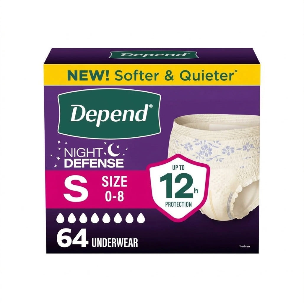 64 Count Depend Night Defense Women’s Overnight Underwear