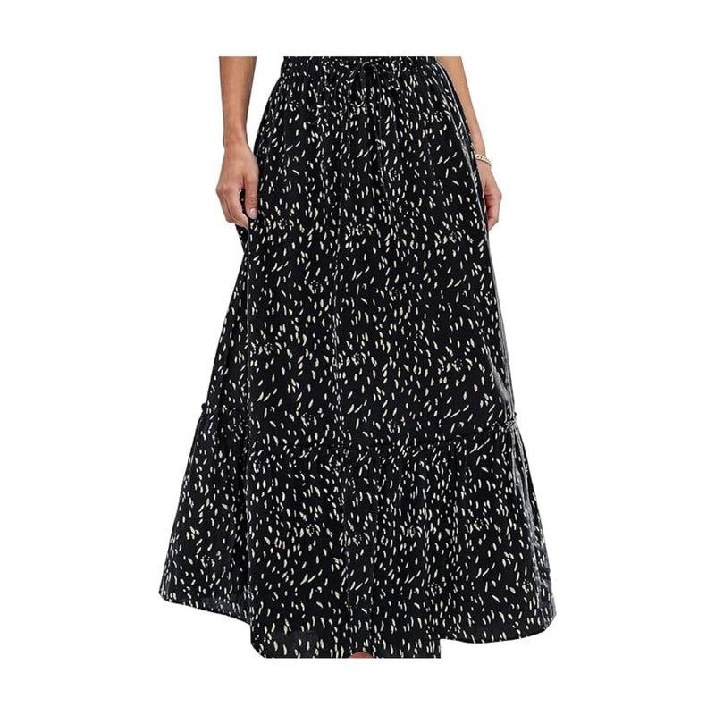 Boho Floral High Waisted Tiered Maxi Skirt