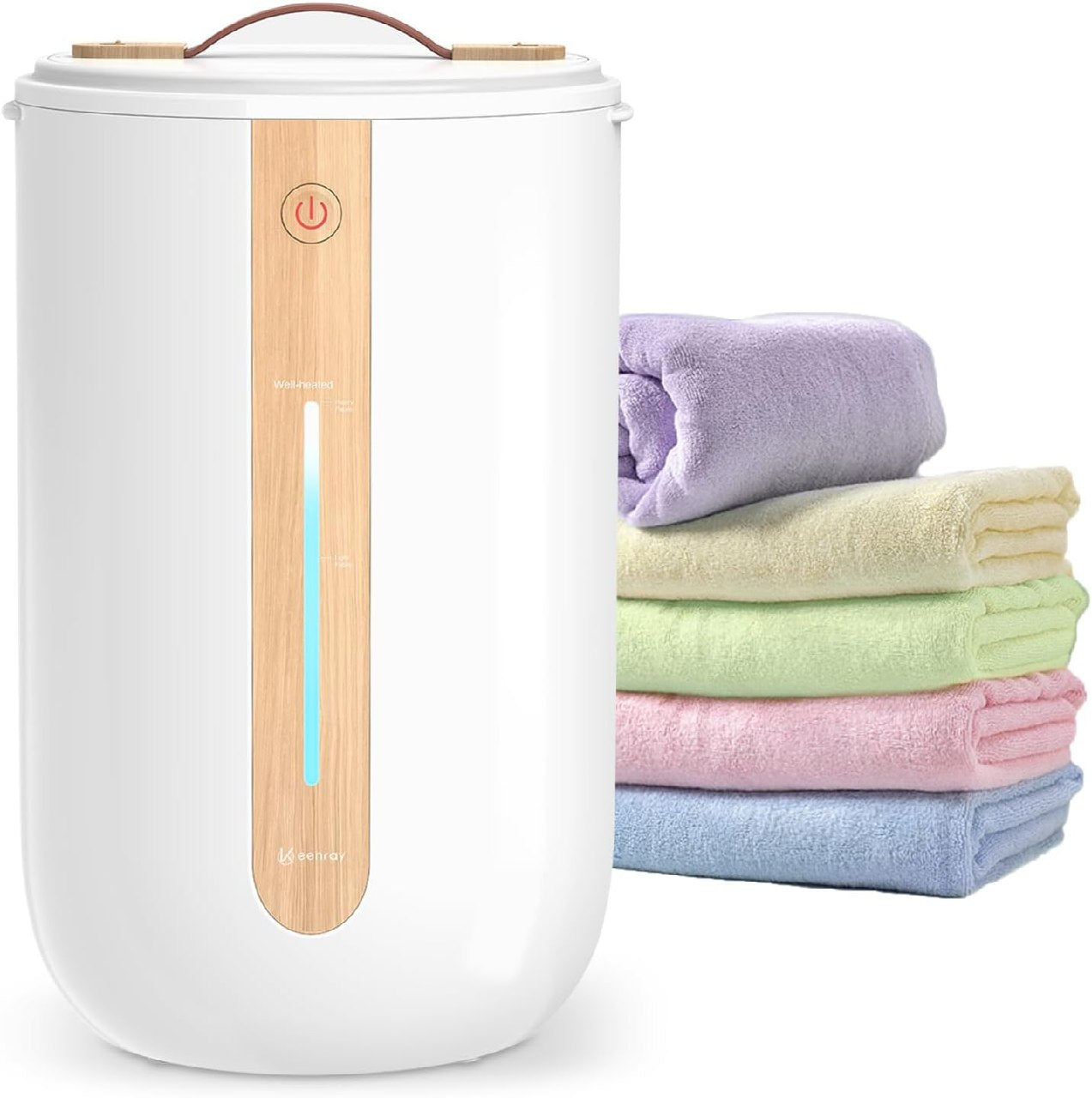 Large Bucket Bathroom Towel Warmer with Auto Shut-Off