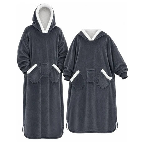 Oversized Sherpa Wearable Blanket Hoodie with Pockets