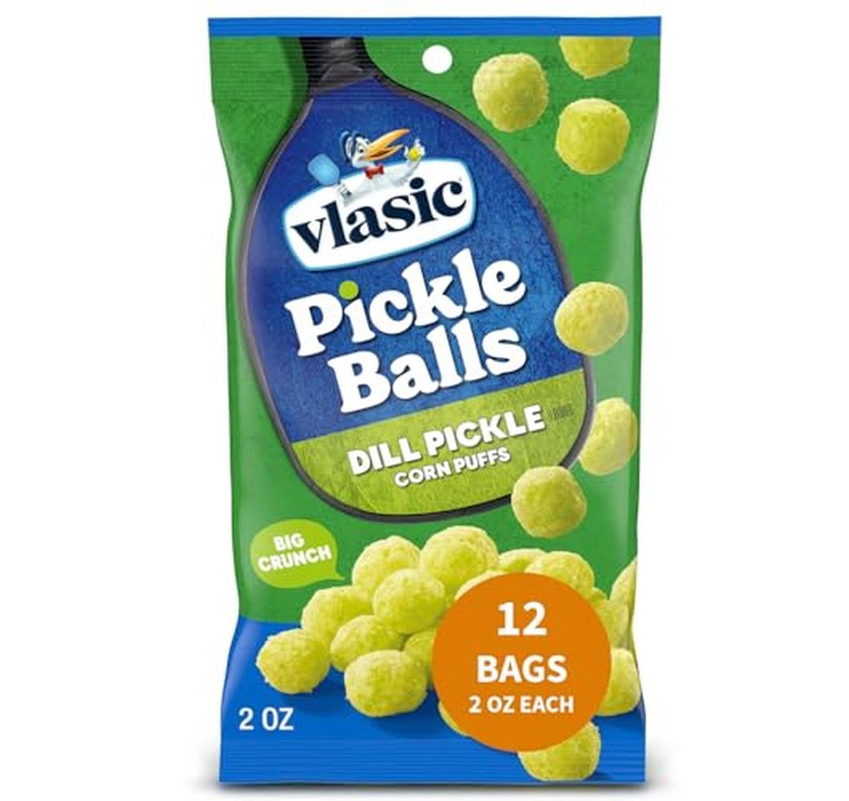 12 Pack Vlasic Dill Pickle Corn Puff Snacks