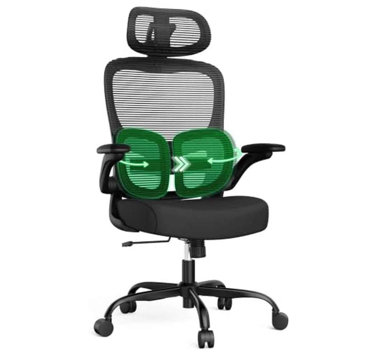 Ergonomic Office Chair with Adjustable Dual Lumbar Support