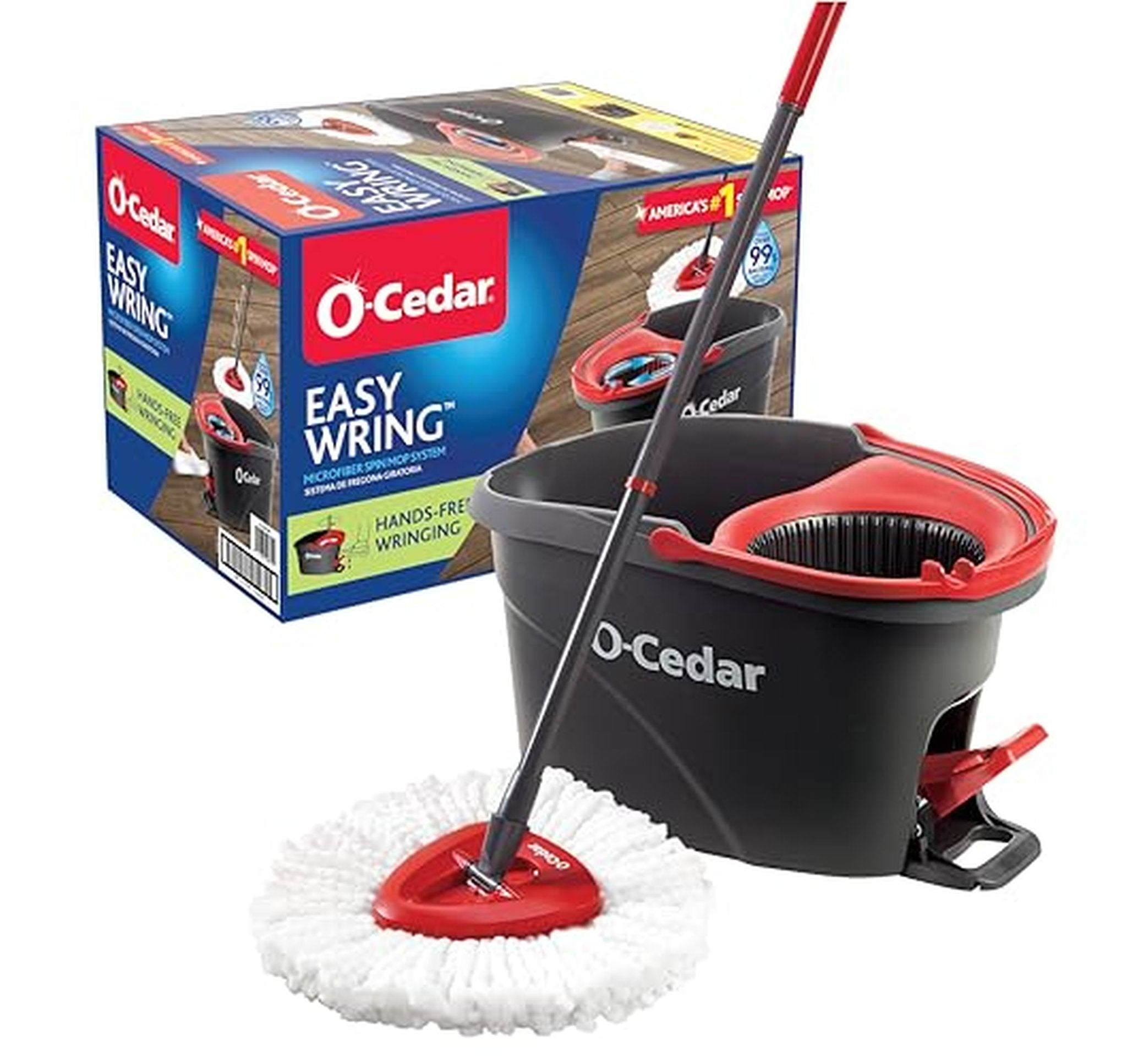 O-Cedar EasyWring Microfiber Spin Mop and Bucket