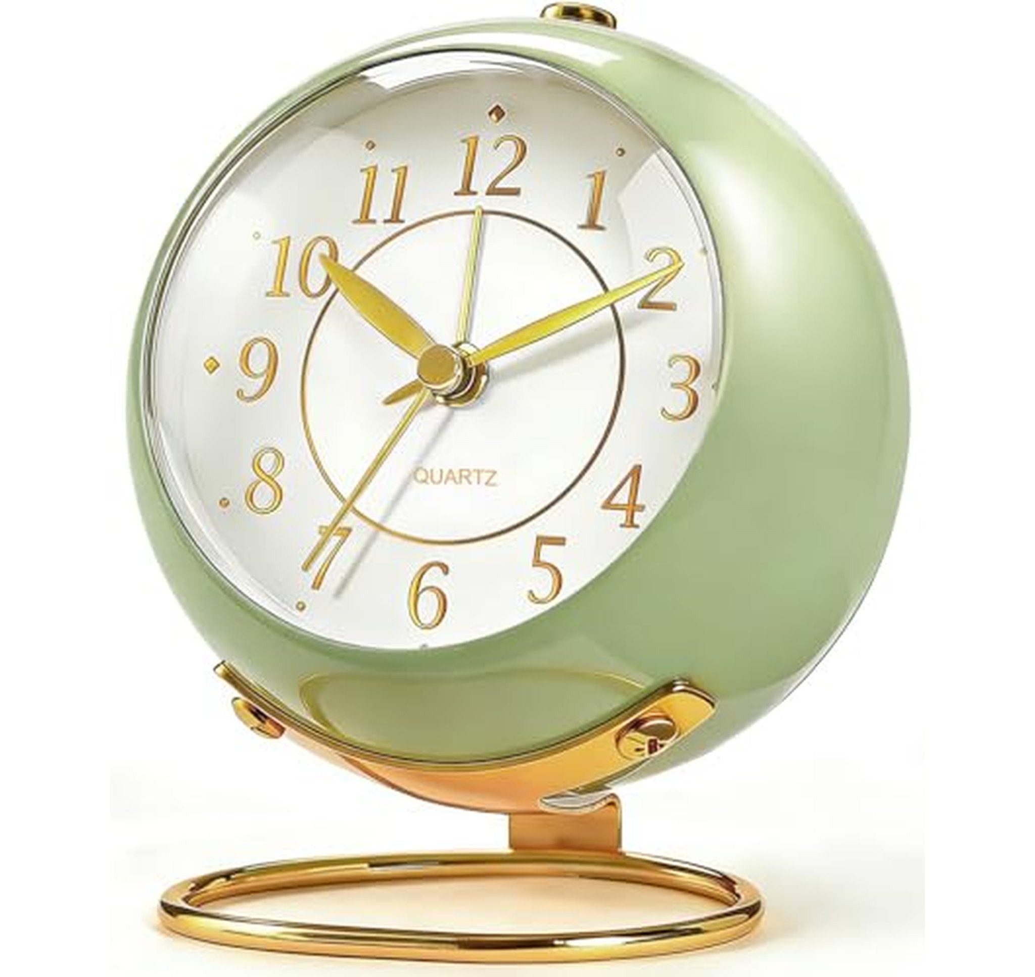 Silent Analog Alarm Clock with Night Light