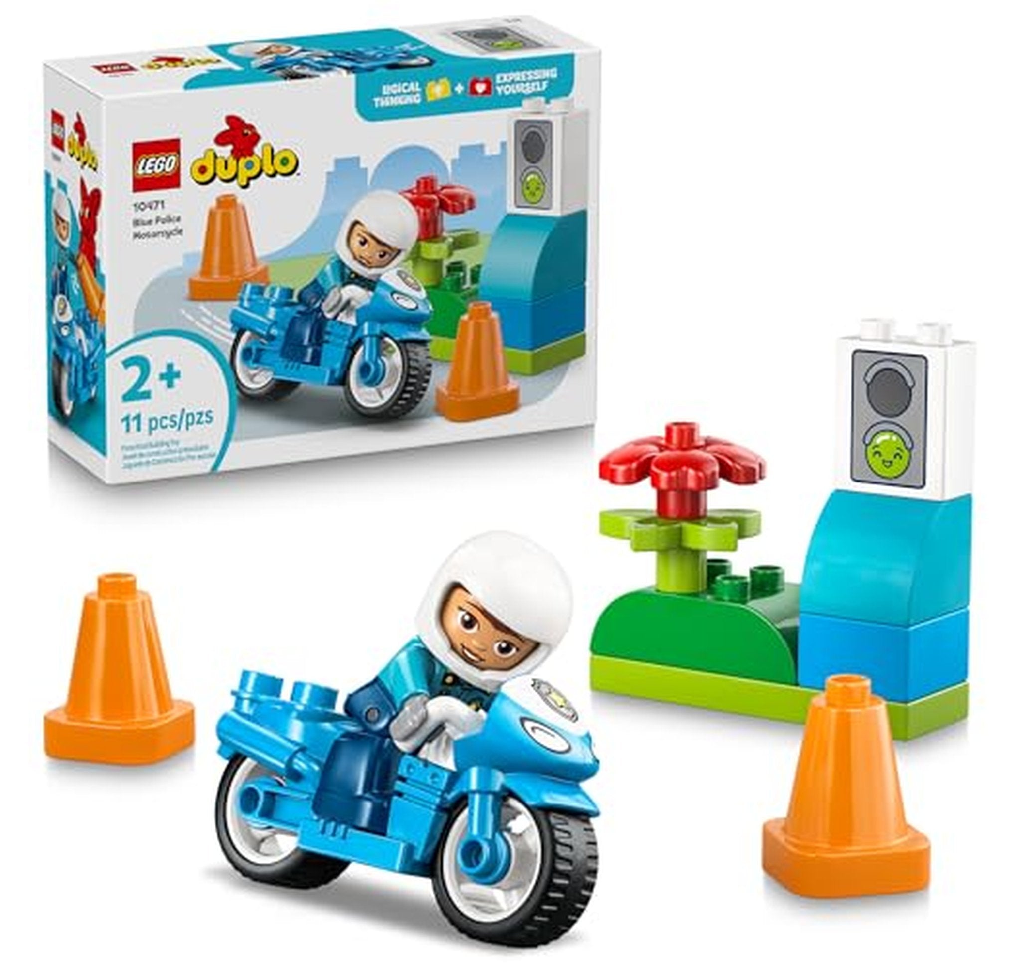 LEGO DUPLO Police Motorcycle Toddler Building Toy