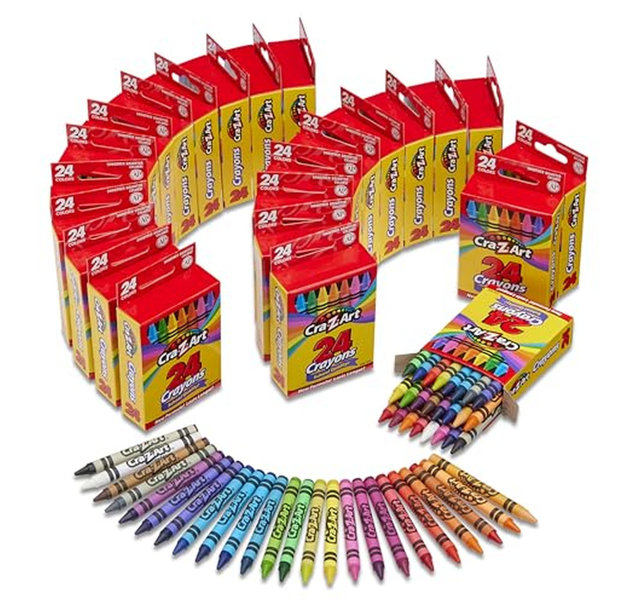 24 Pack Cra-Z-Art Crayons Classroom Bulk Set