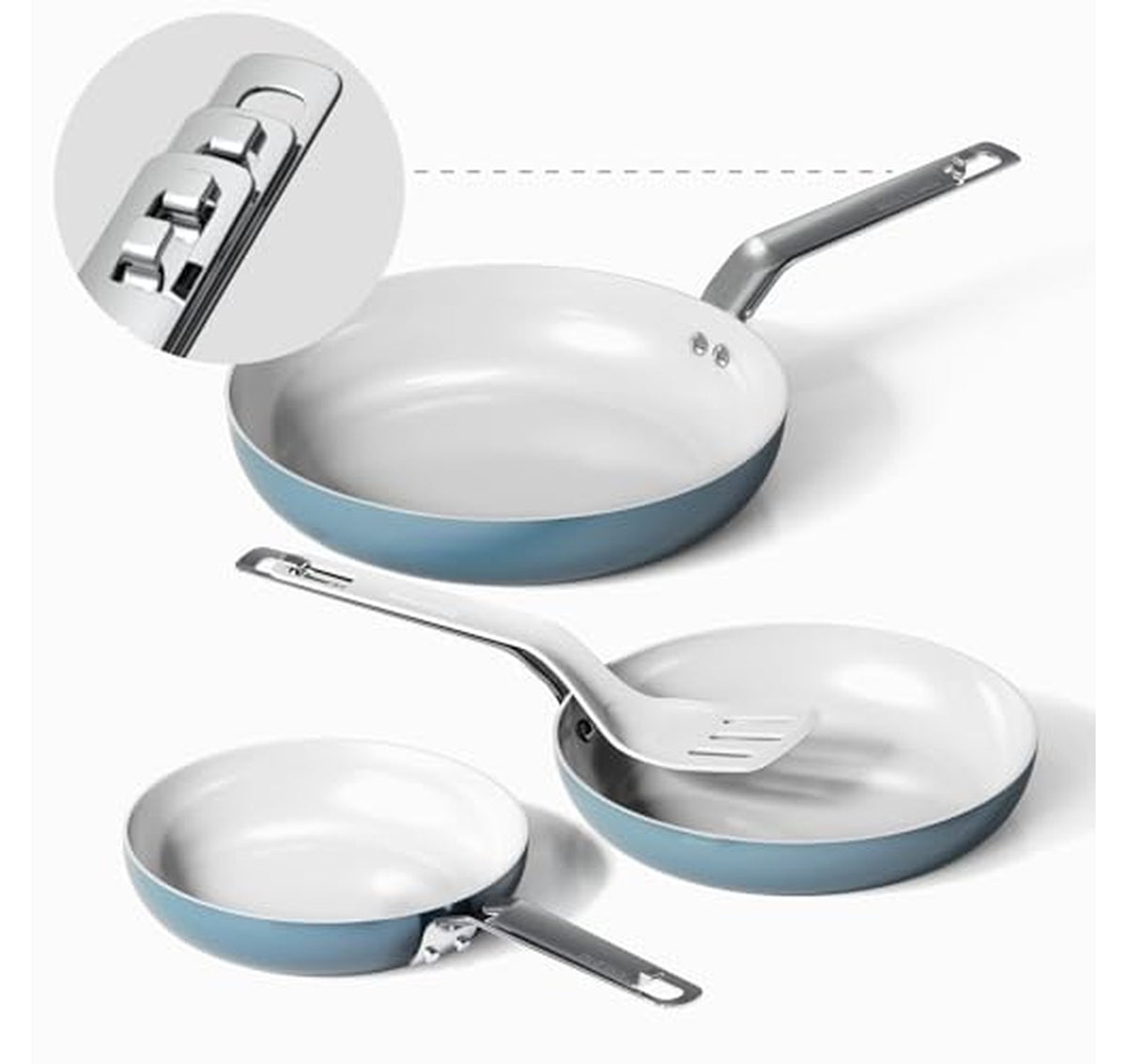3 Pack Nonstick Ceramic Frying Pan Set