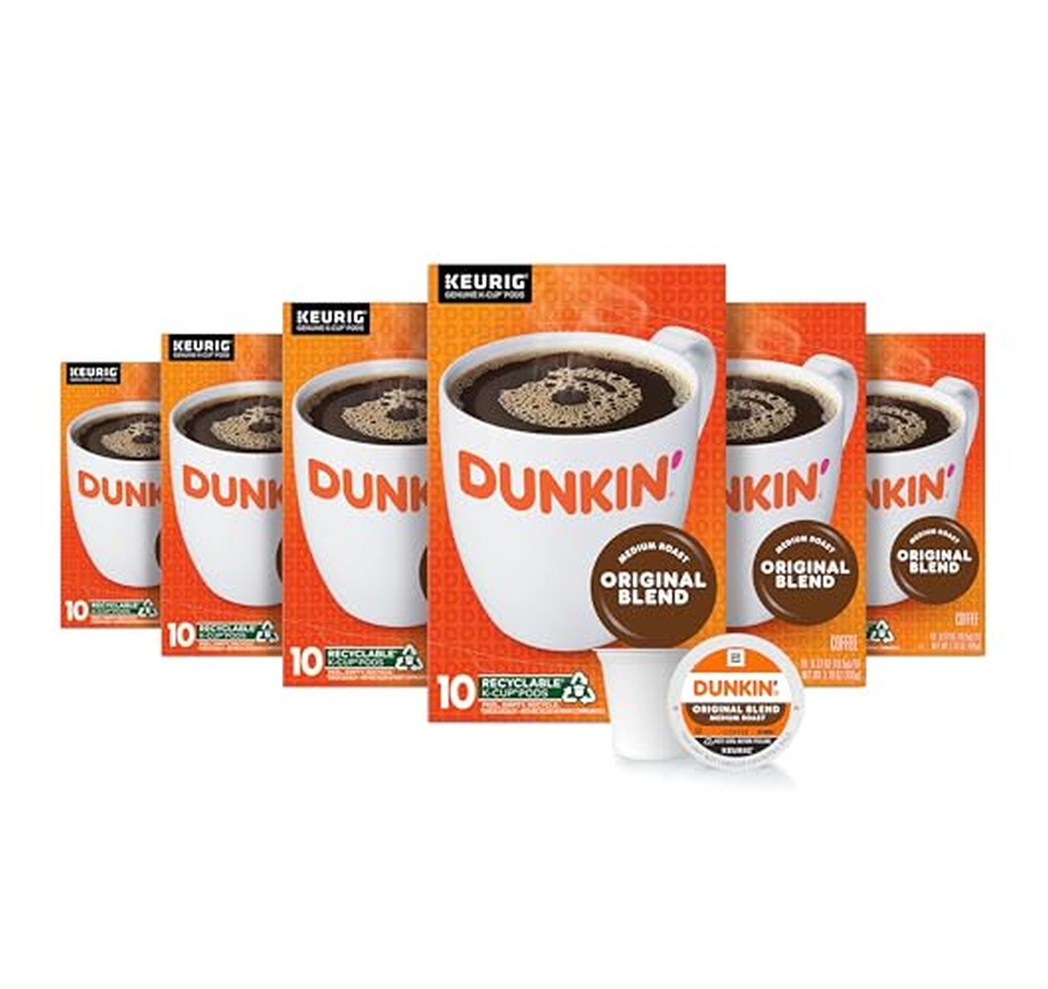 6 Pack Dunkin’ Original Blend Medium Roast K-Cup Pods