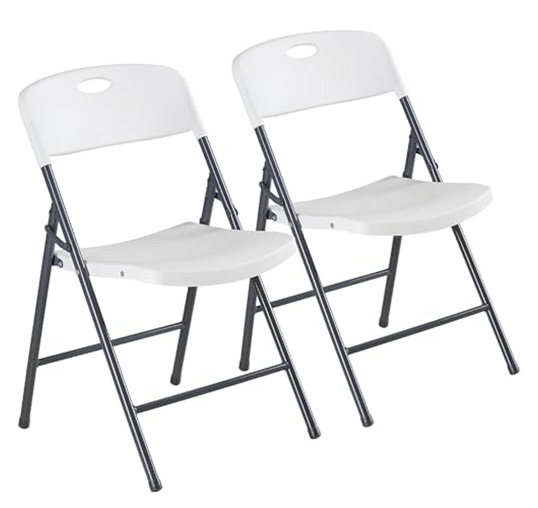 2 Pack Heavy Duty Plastic Folding Chairs