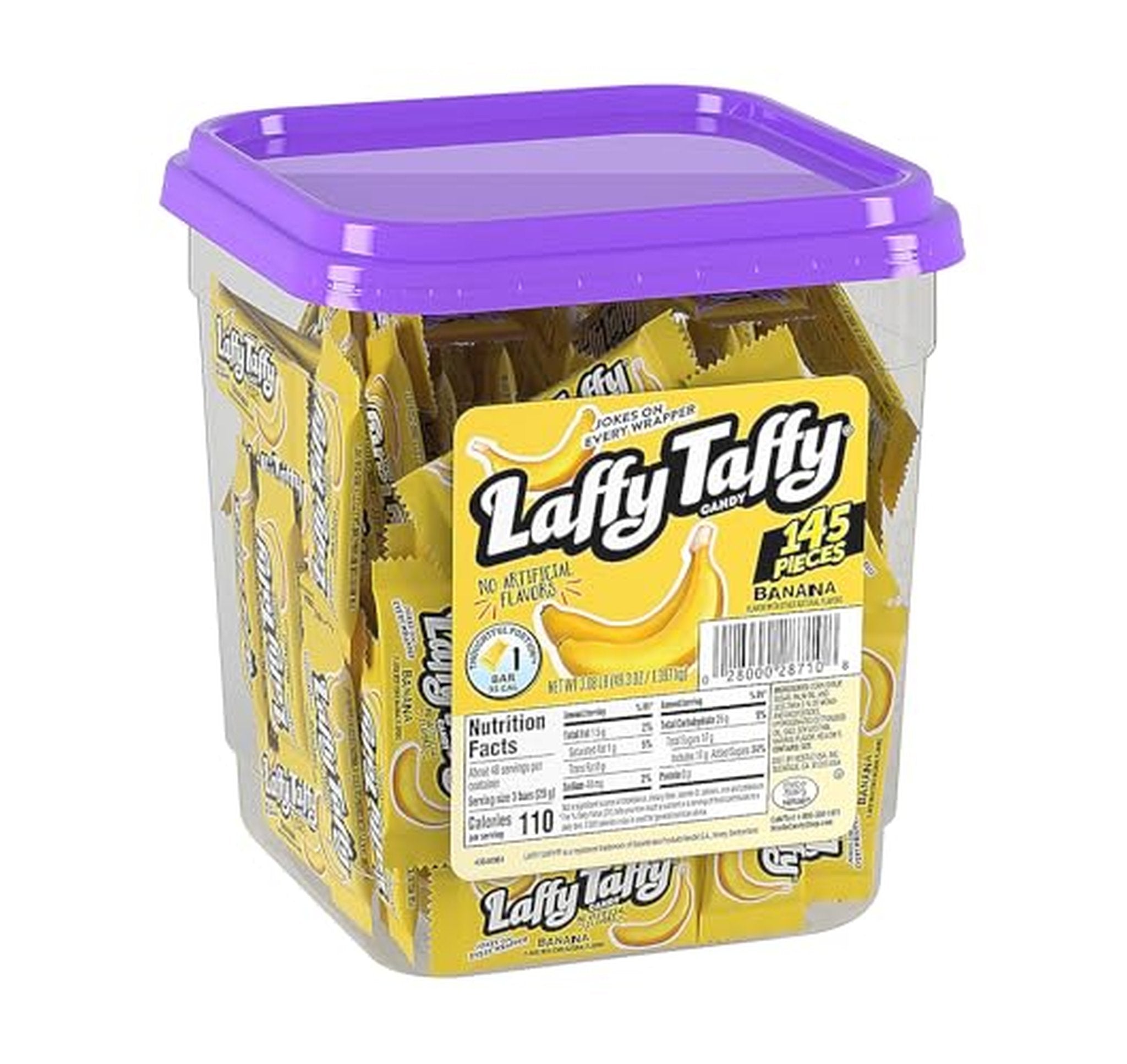 Laffy Taffy Banana Candy, 145 Count Individually Wrapped