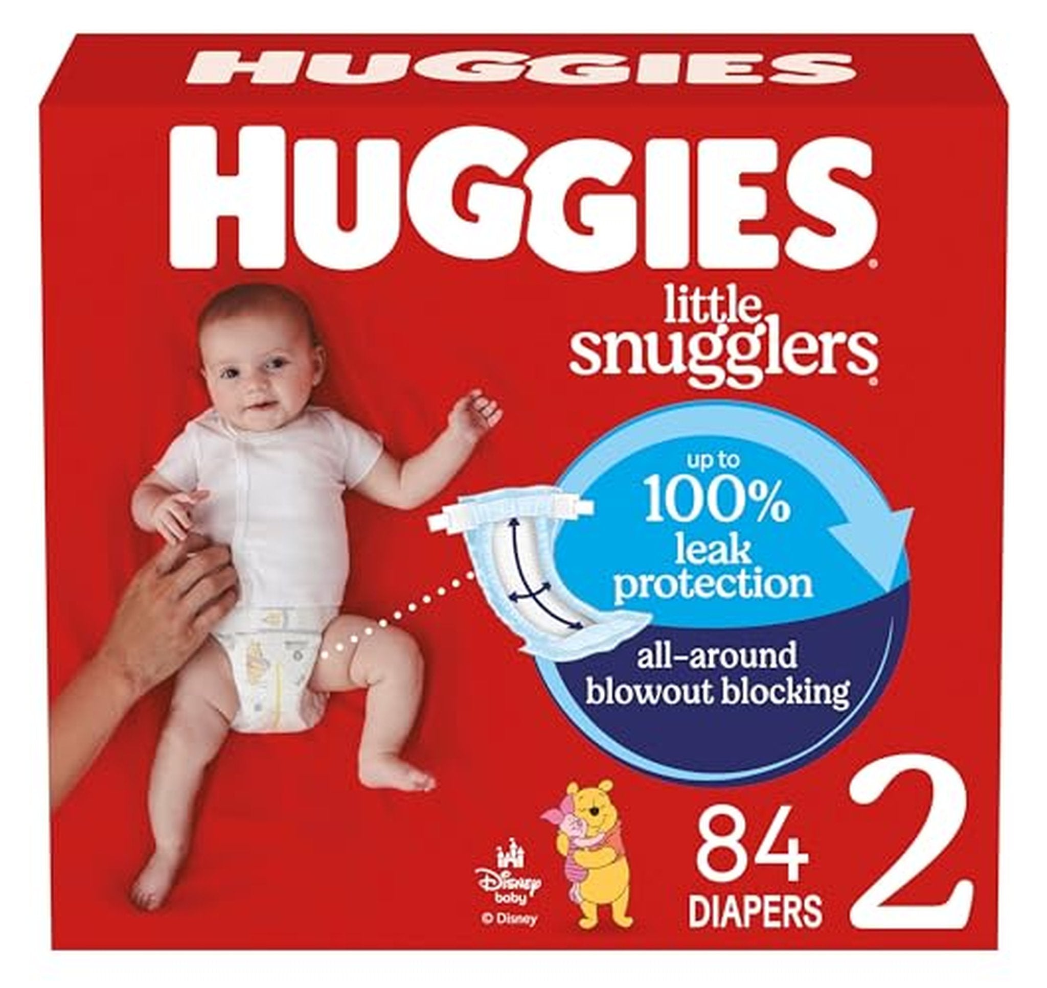 HUGGIES Little Snugglers Size 2 Diapers 84 Count