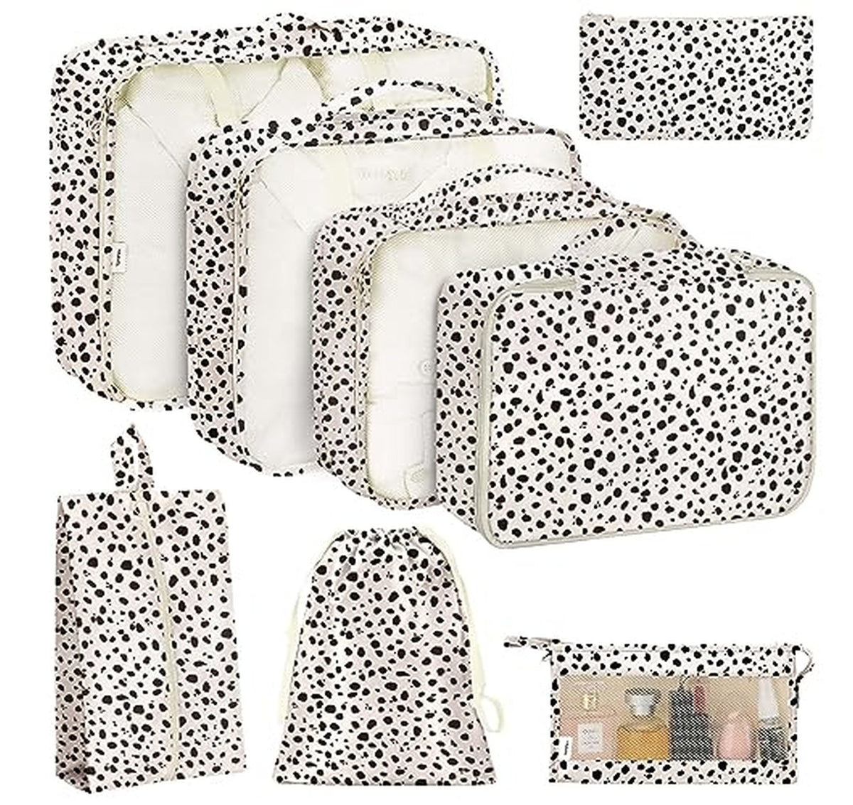 8 Pack Travel Luggage Packing Cubes Organizers