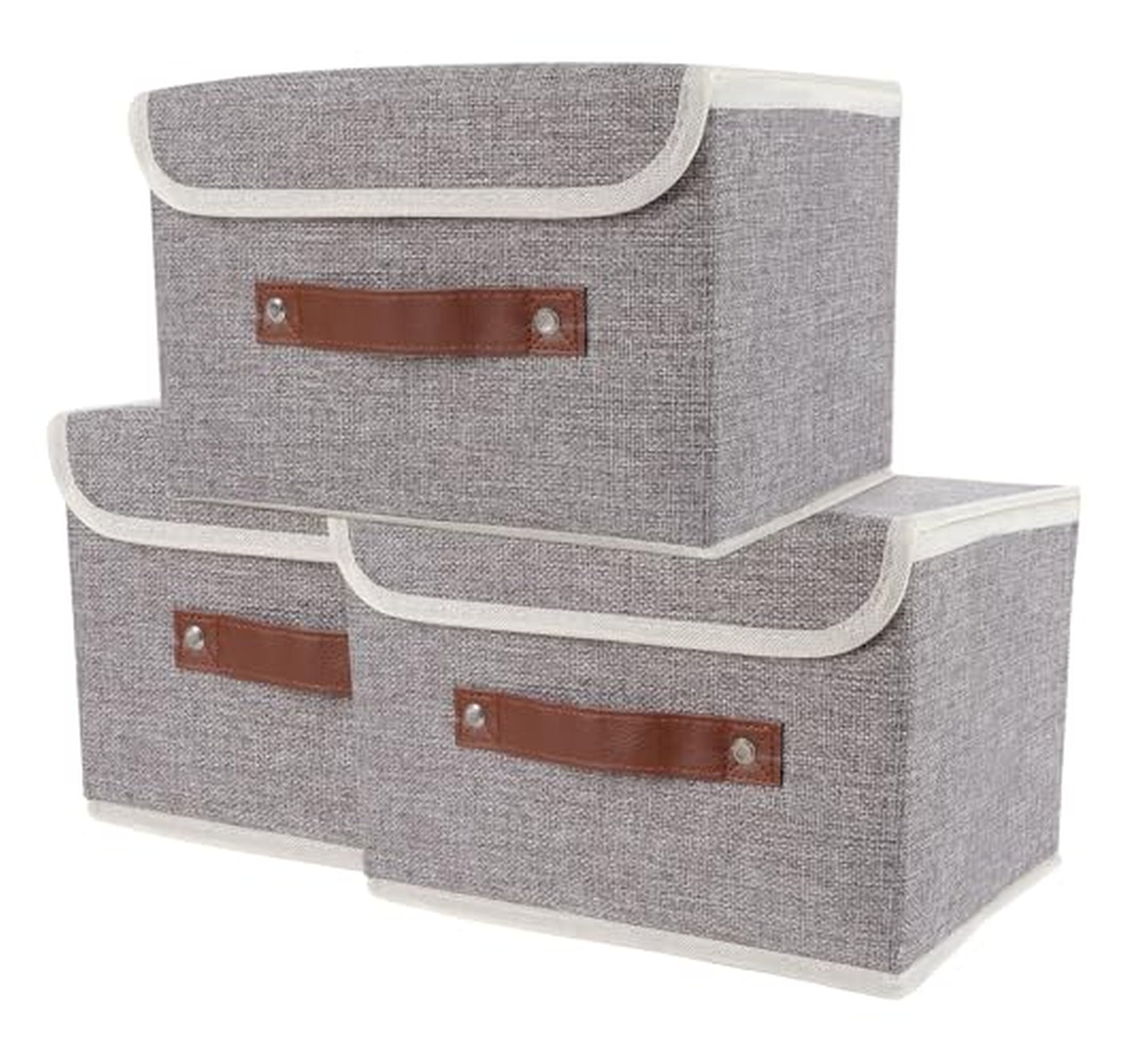 3 Pack Large Collapsible Storage Bins with Lids