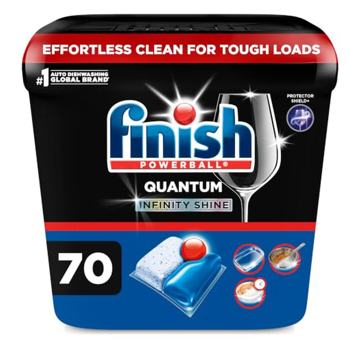 Finish Quantum Infinity Shine Dishwasher Pods, 70 Count