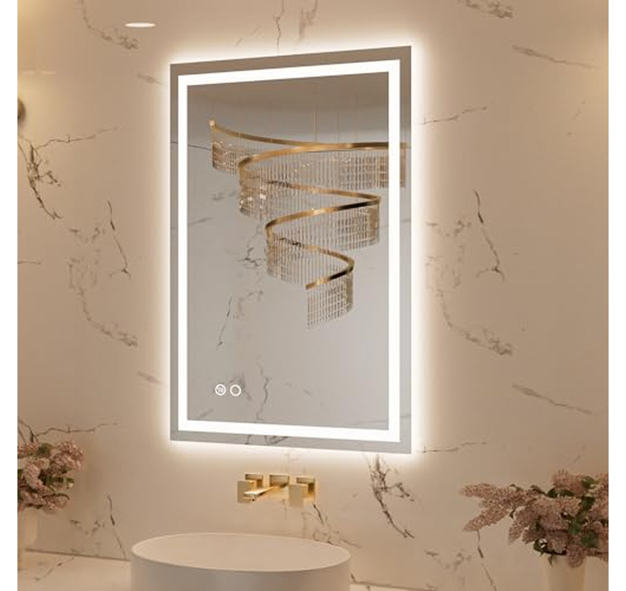 20x28 Inch Dimmable LED Lighted Bathroom Mirror