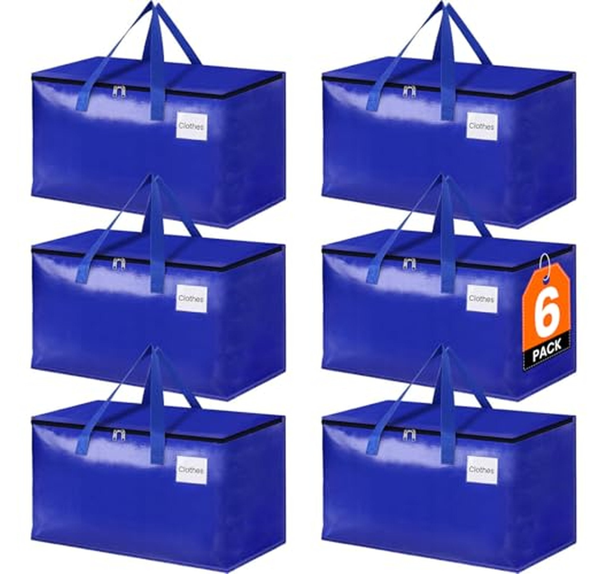 6 Pack Heavy Duty Moving Storage Bags 93L