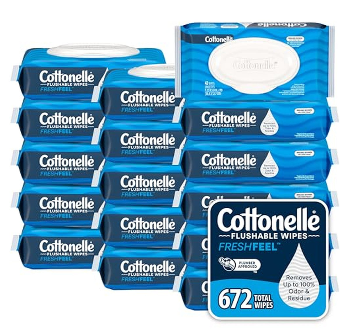 32 Pack Cottonelle Flushable Wipes (84 Count)