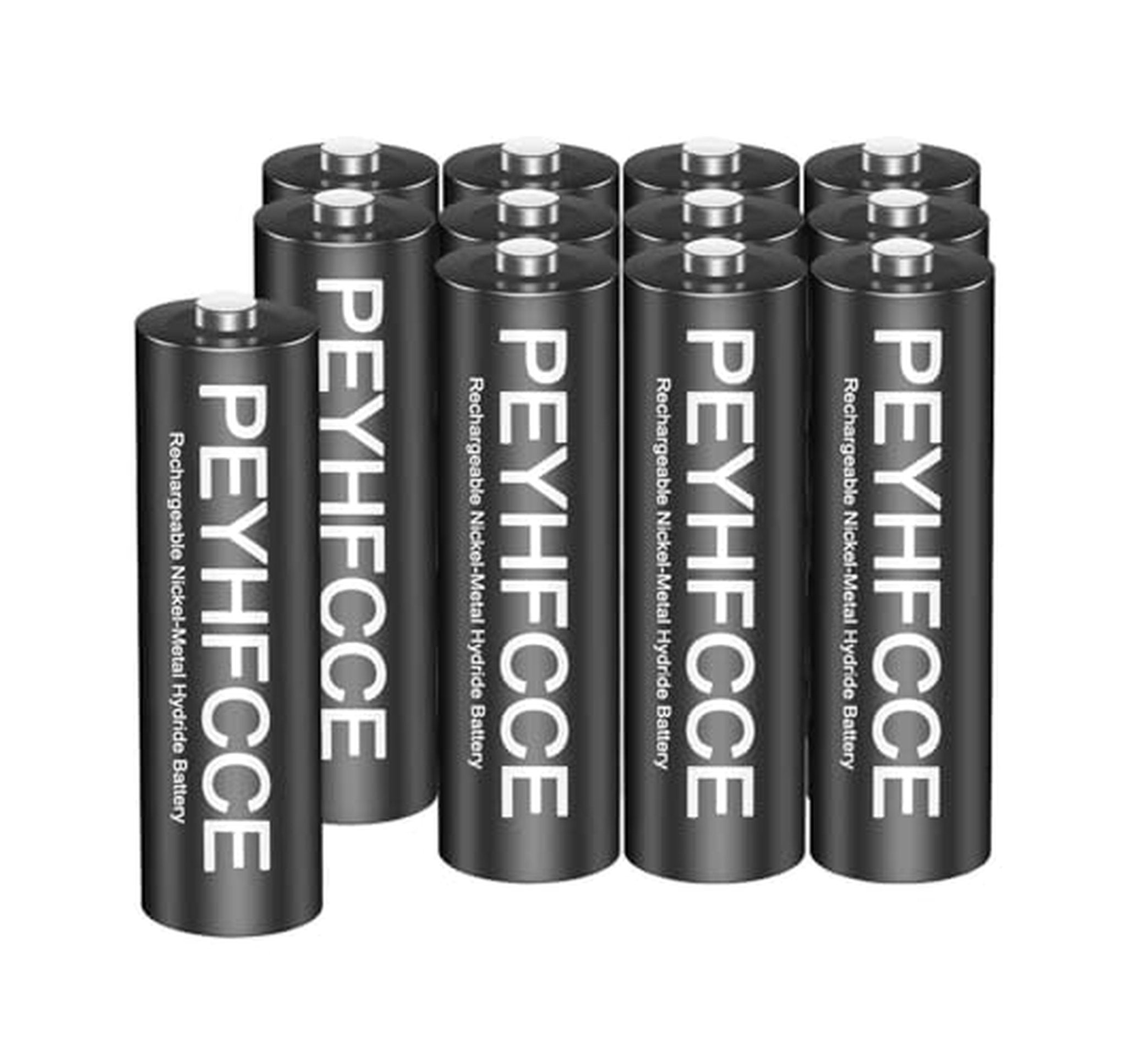 12 Pack 1.2V 600mAh NiMH AA Rechargeable Batteries
