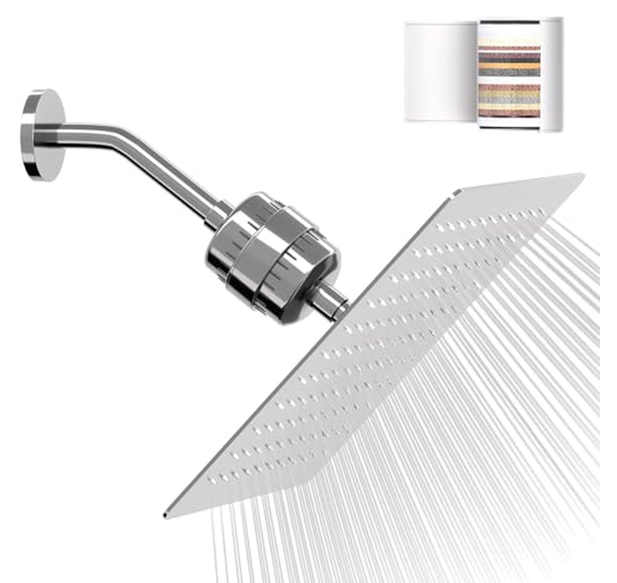 20-Stage High Pressure Filtered Rain Shower Head