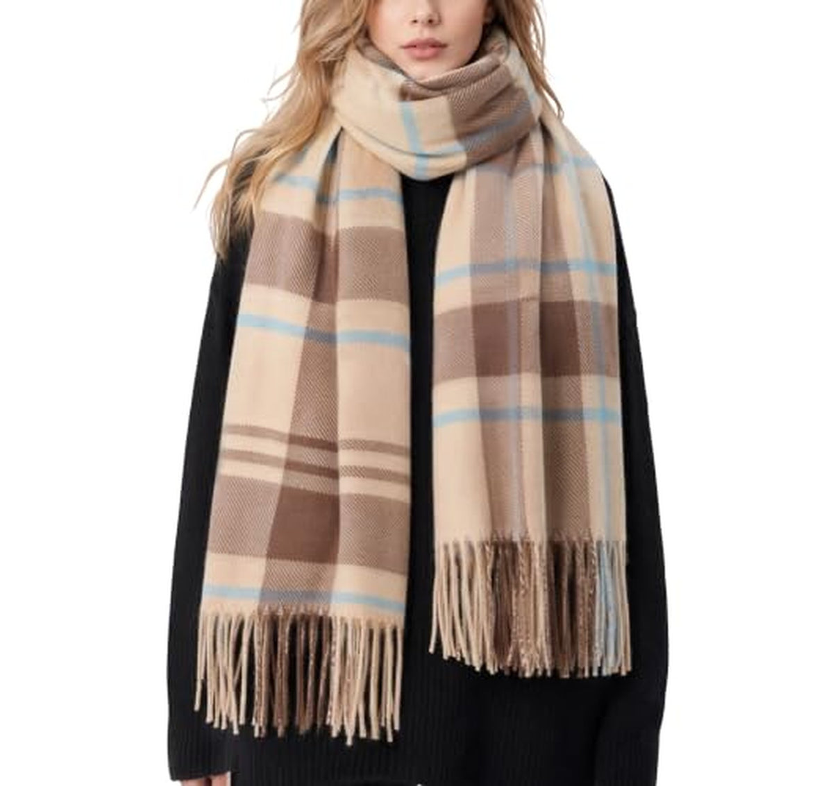 Plaid Winter Blanket Scarf Shawl Wrap