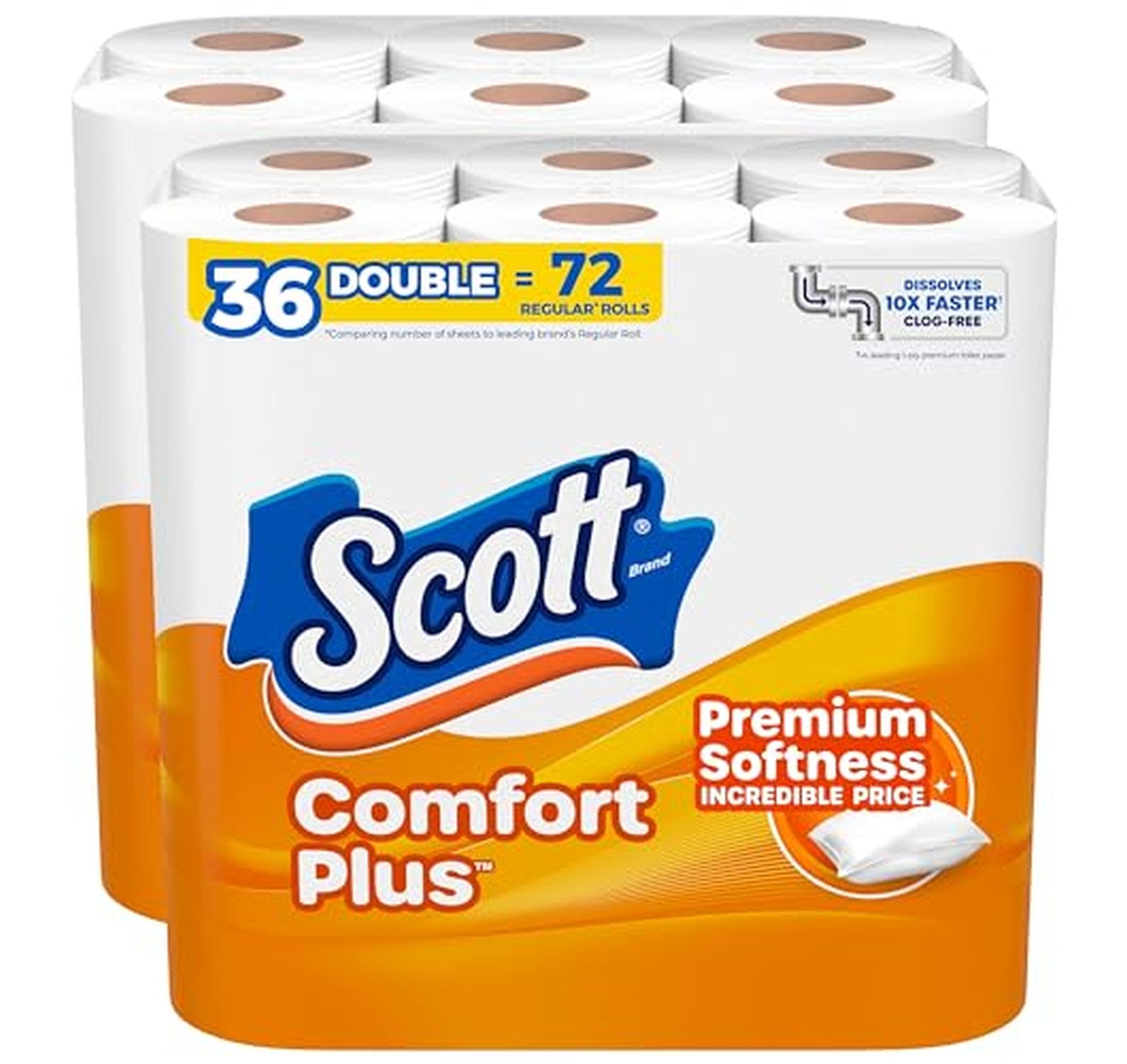 Scott ComfortPlus 36 Double Rolls Toilet Paper