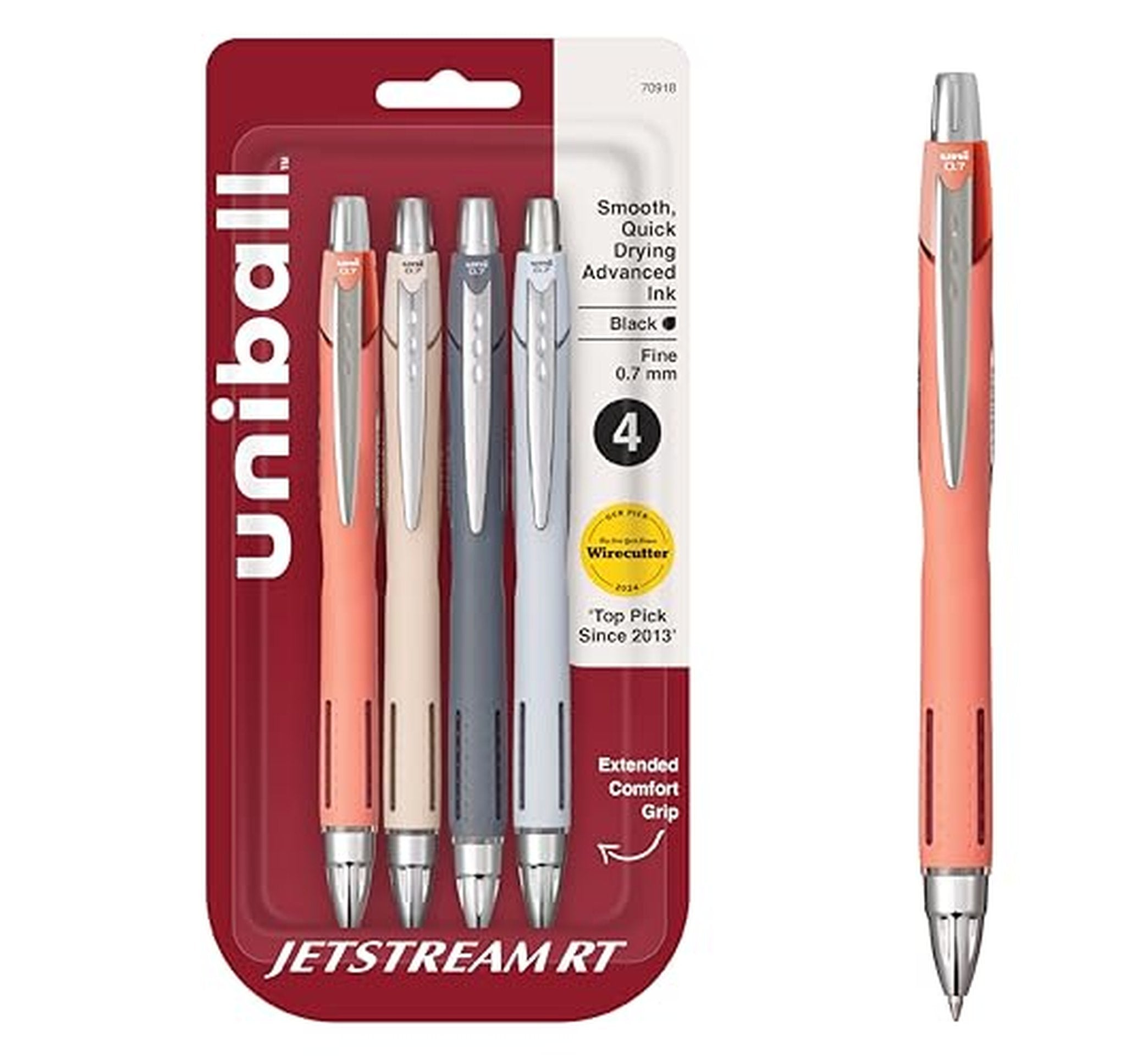 4 Pack Uni-Ball Jetstream 0.7mm Ballpoint Pens
