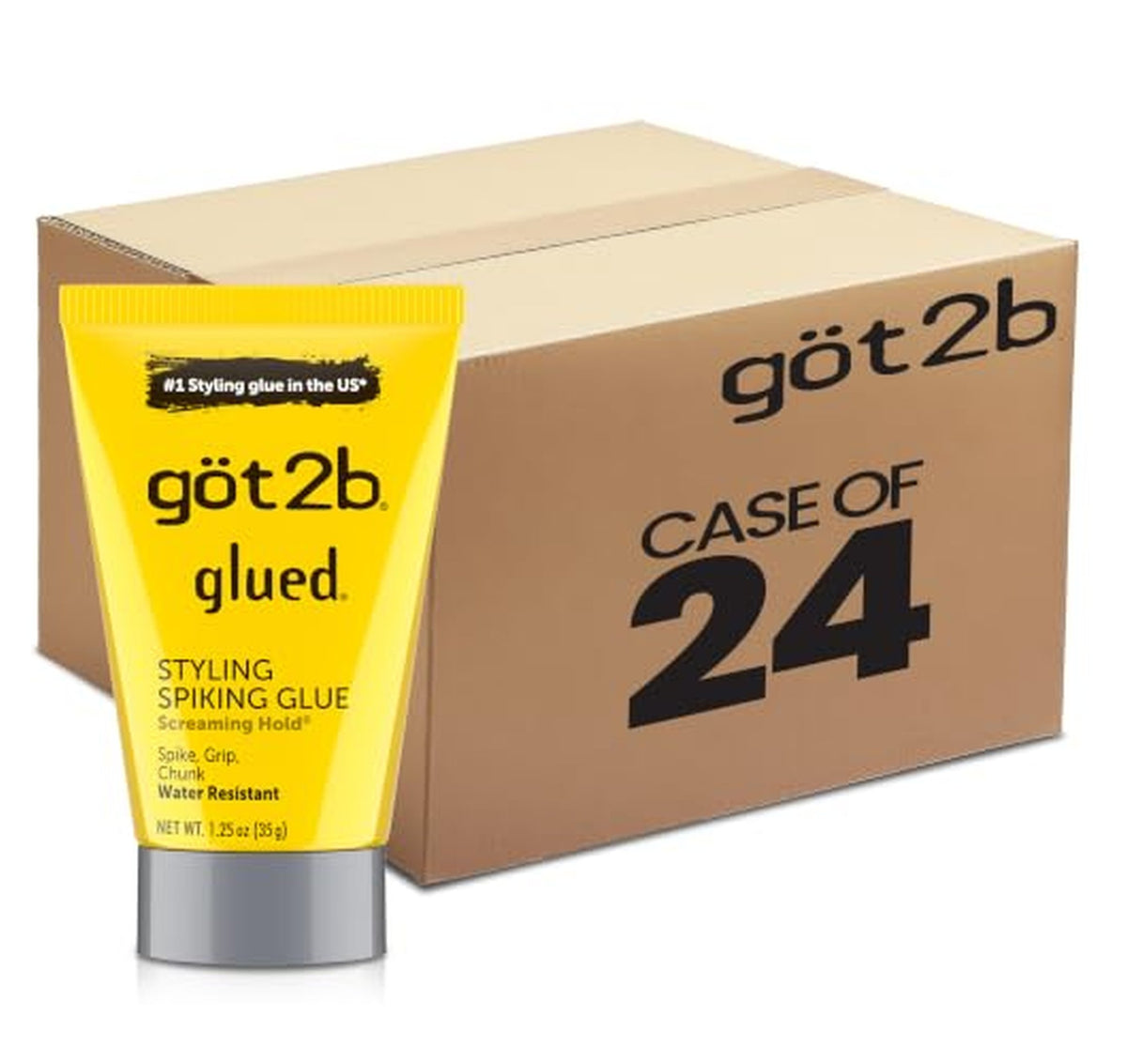 24 Pack Got2B Glued Travel Spiking Hair Gel
