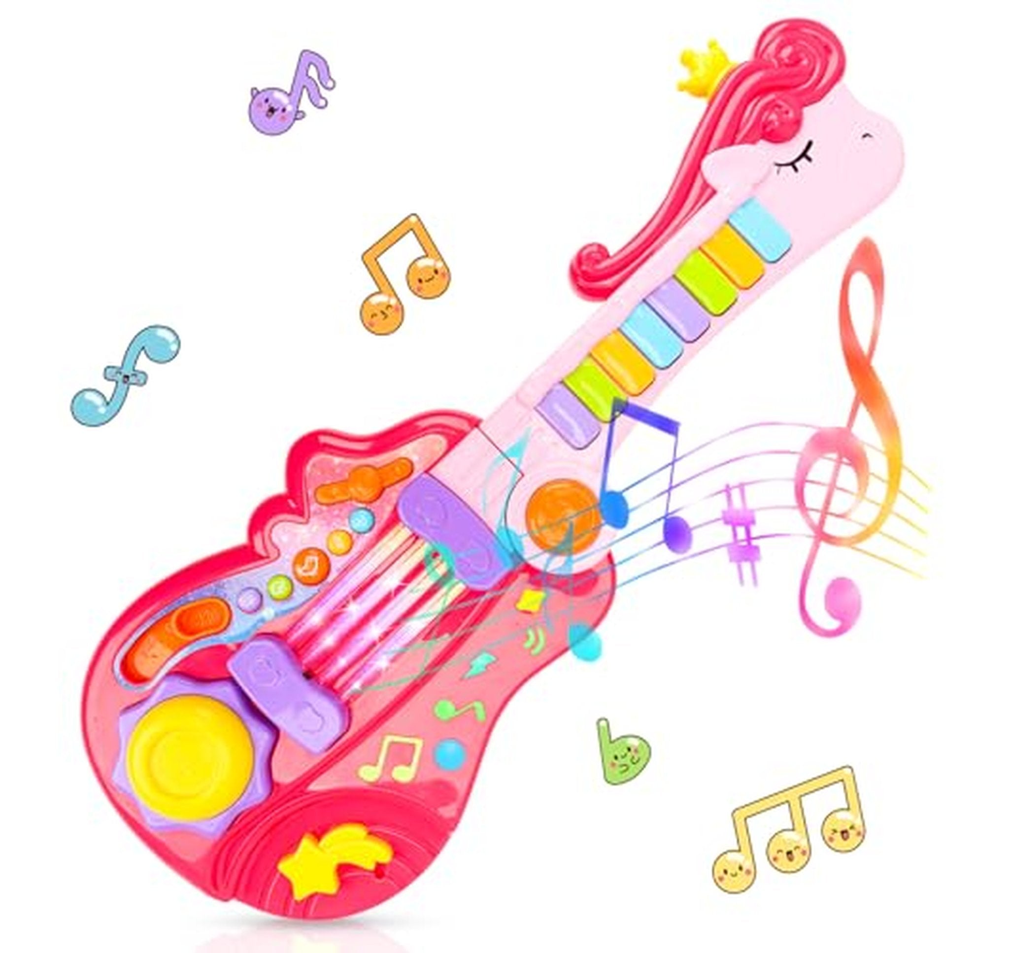 2-in-1 Electric Kids Guitar and Piano Toy