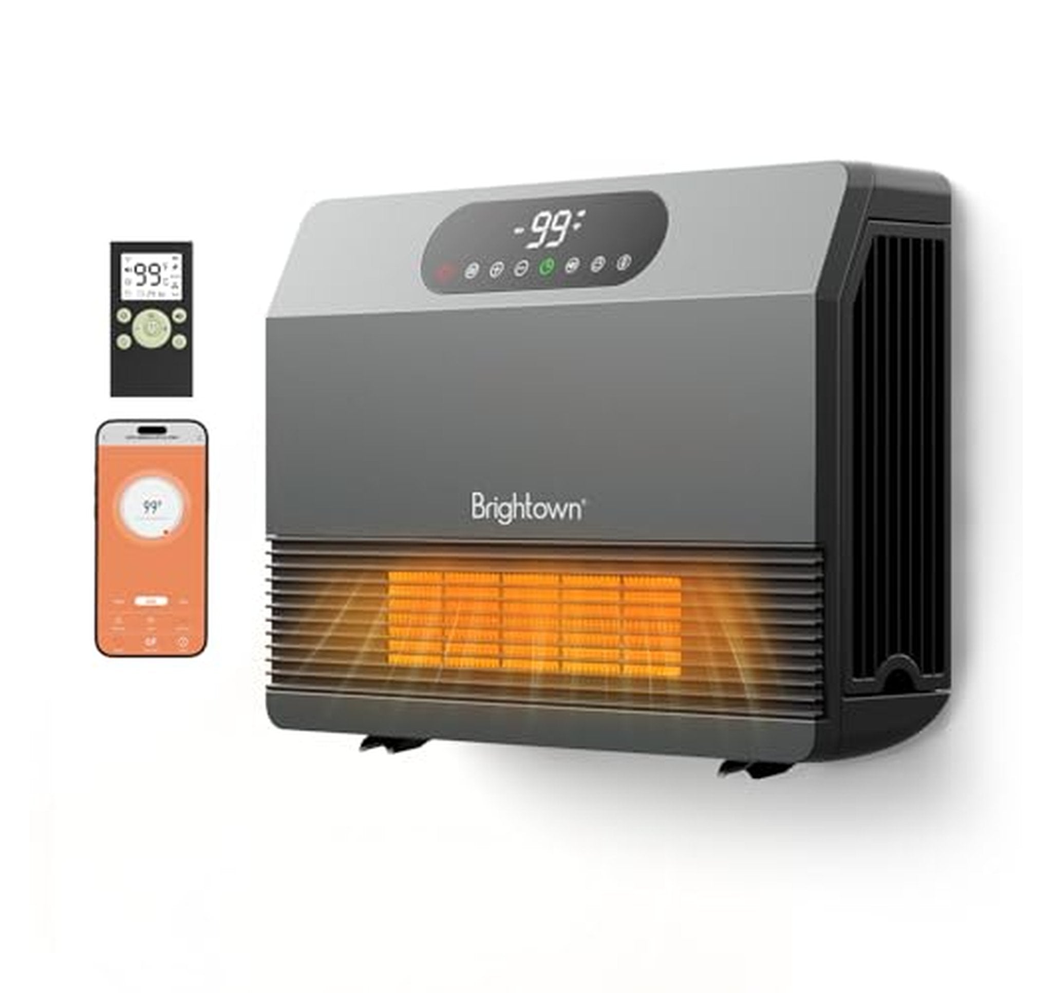 1500W Smart Wall Mounted Electric Space Heater