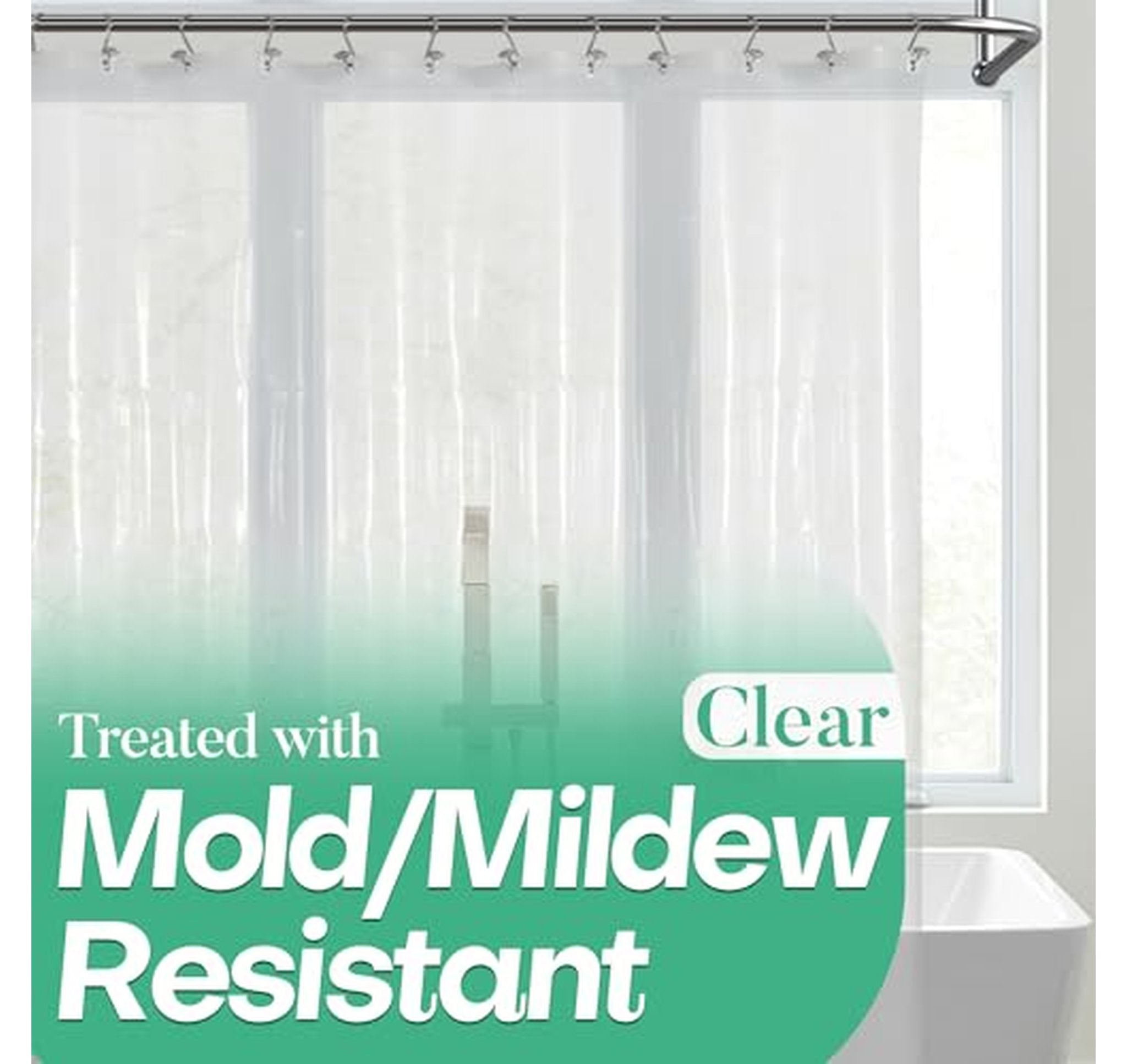 Clear Waterproof Shower Curtain Liner with Magnets