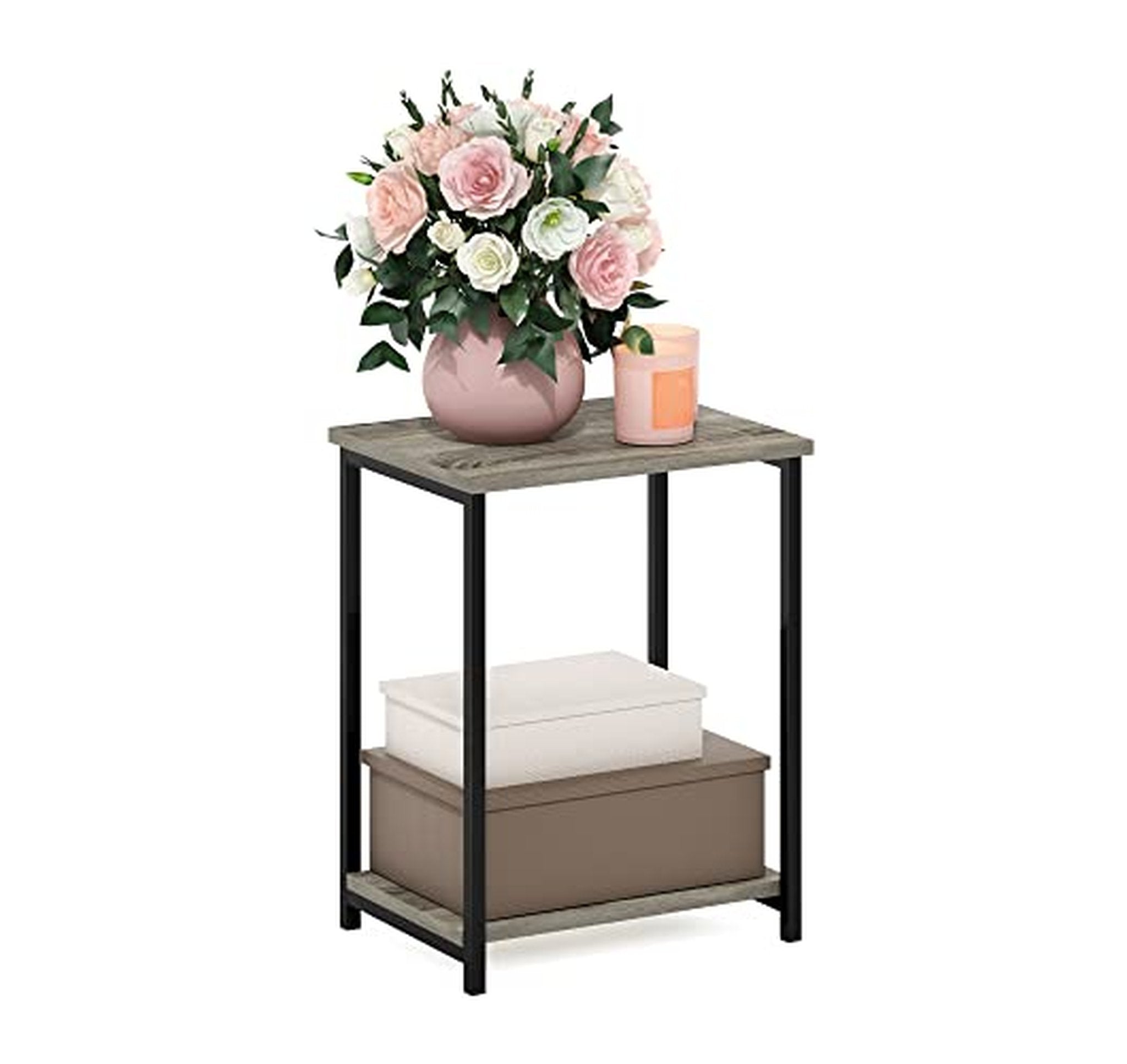Metal Frame End Table, 1 Pack