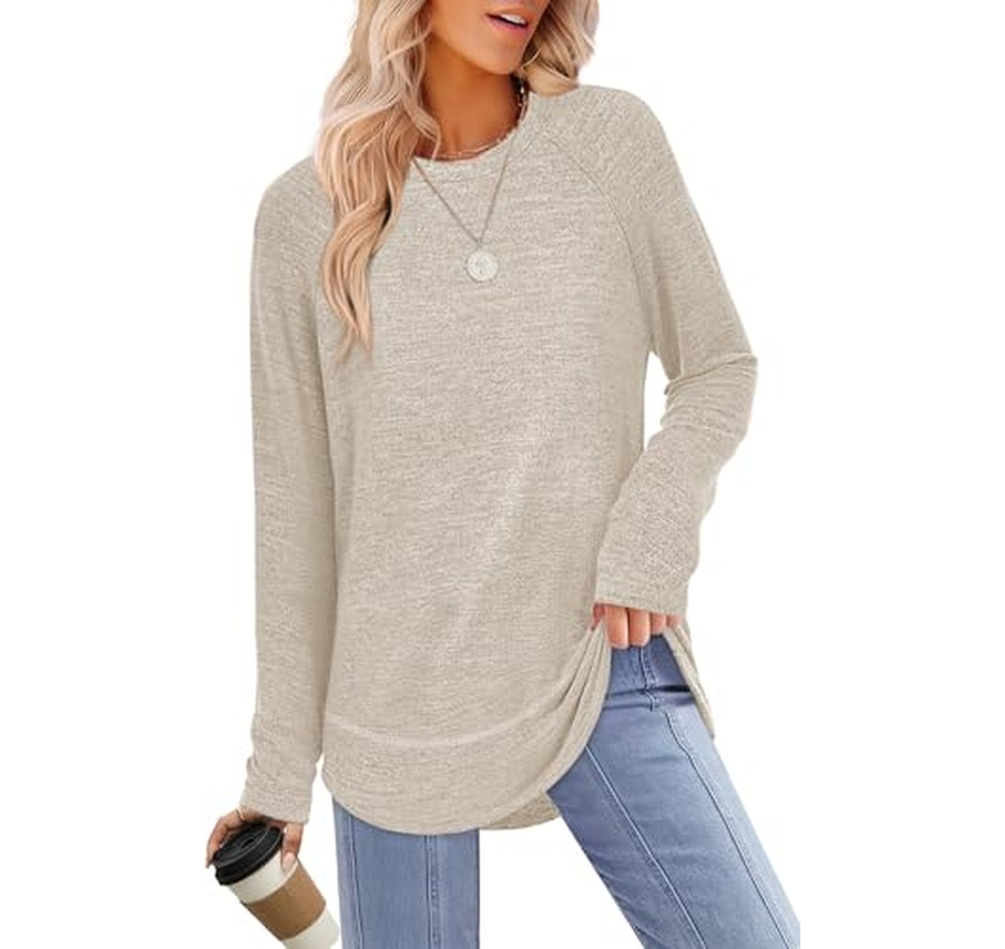 Oversized Long Sleeve Tunic Sweater Top