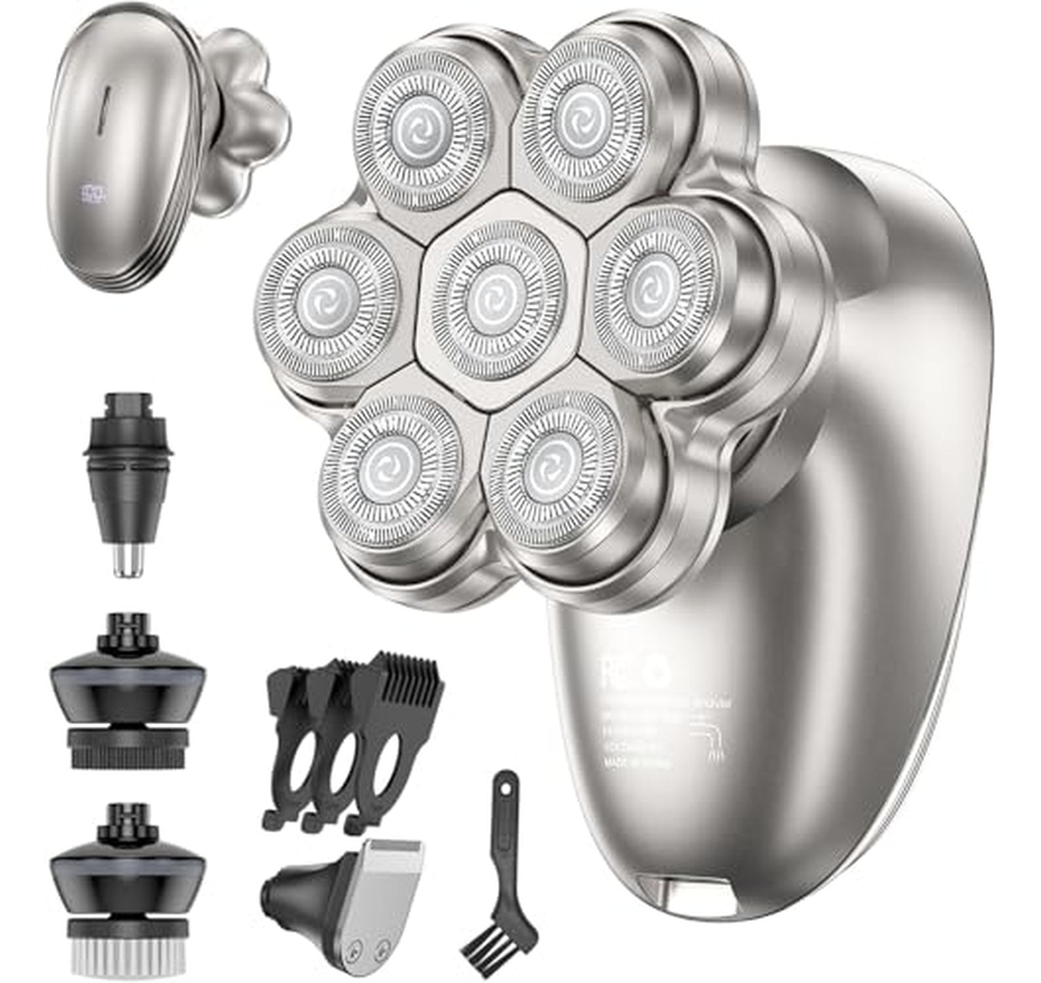 Waterproof 7D Bald Head Electric Shaver Grooming Kit