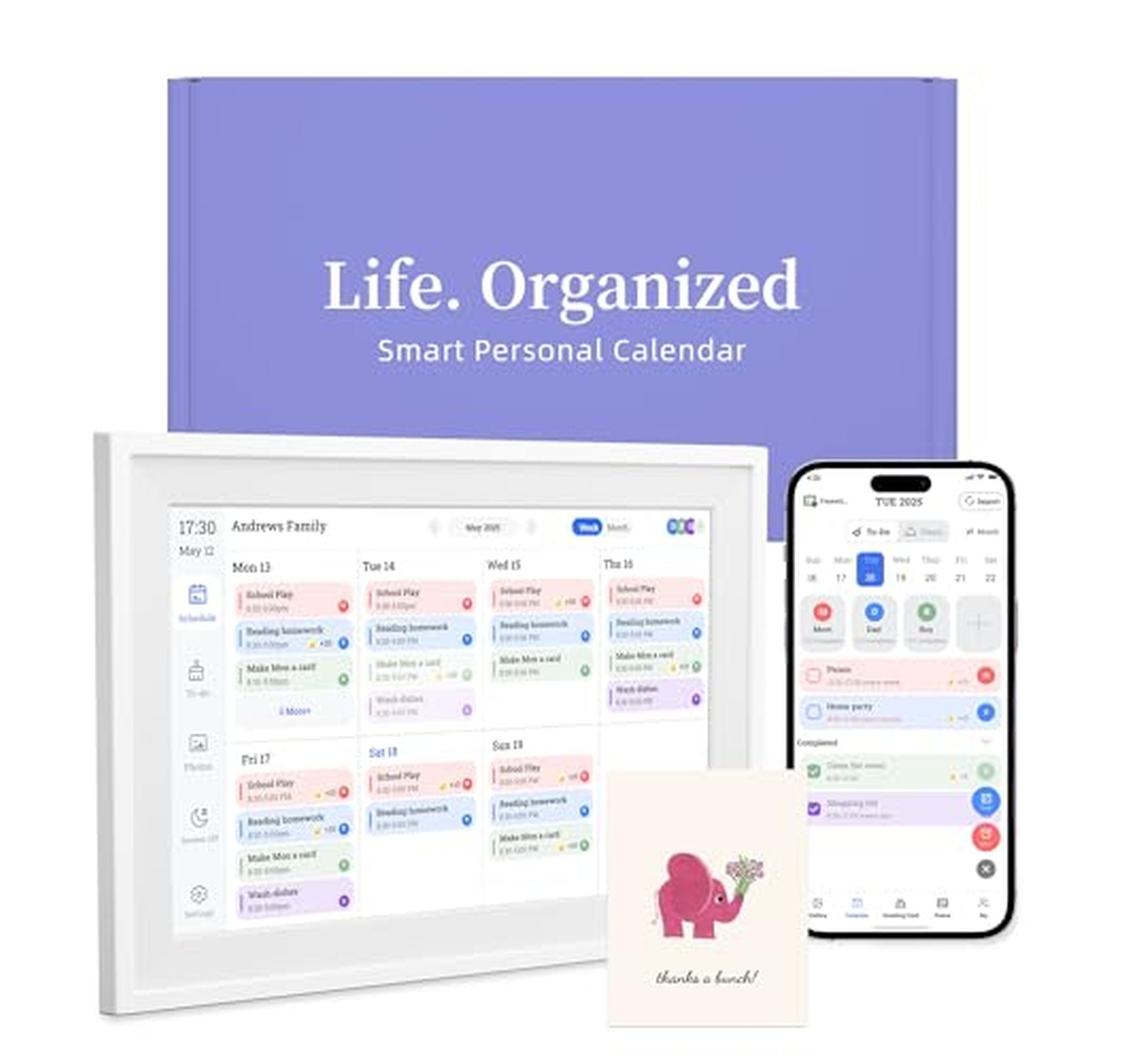 10.1-Inch Smart Digital Wall Calendar Organizer