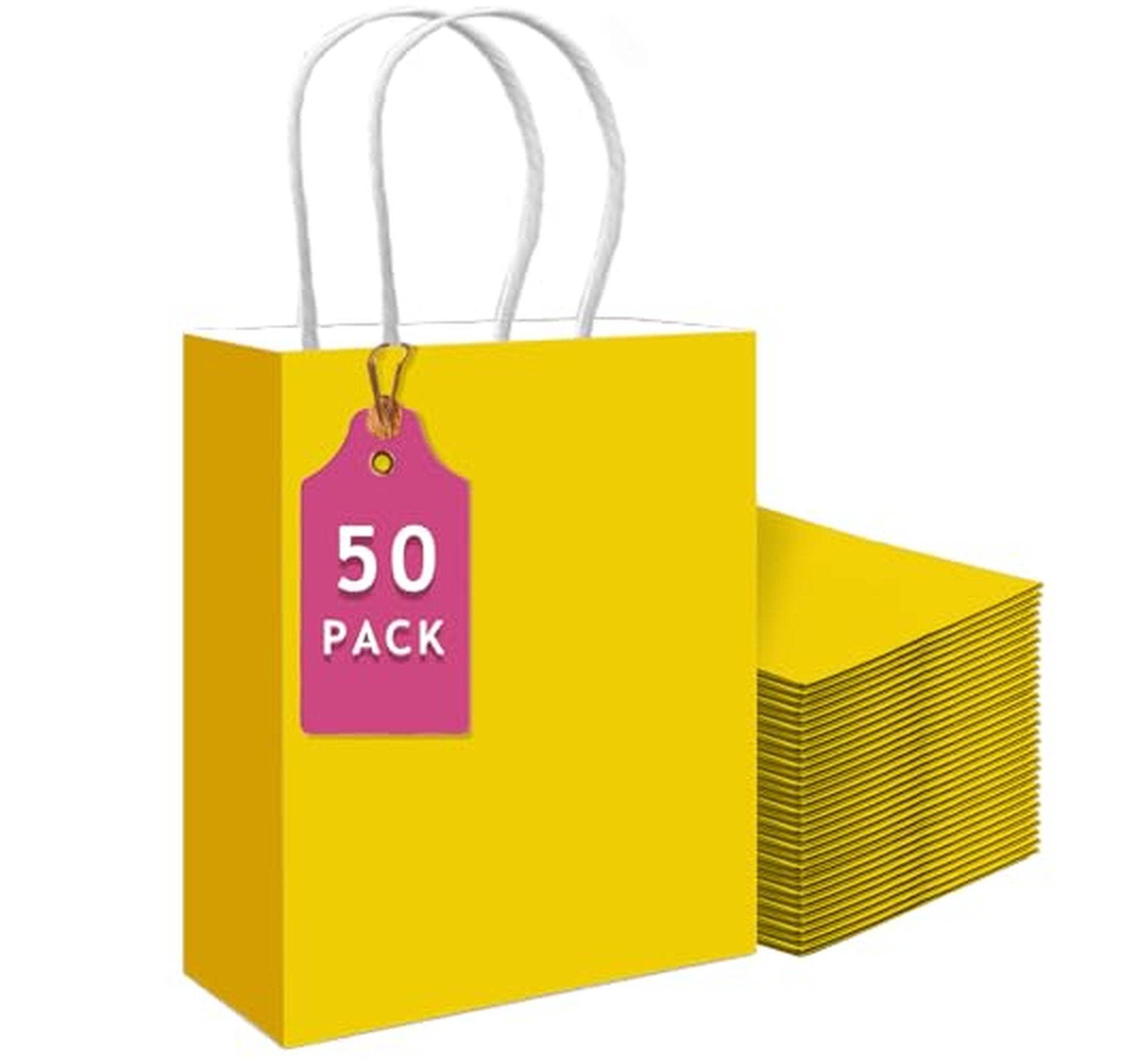 50 Pack Large Paper Gift Bags with Handles