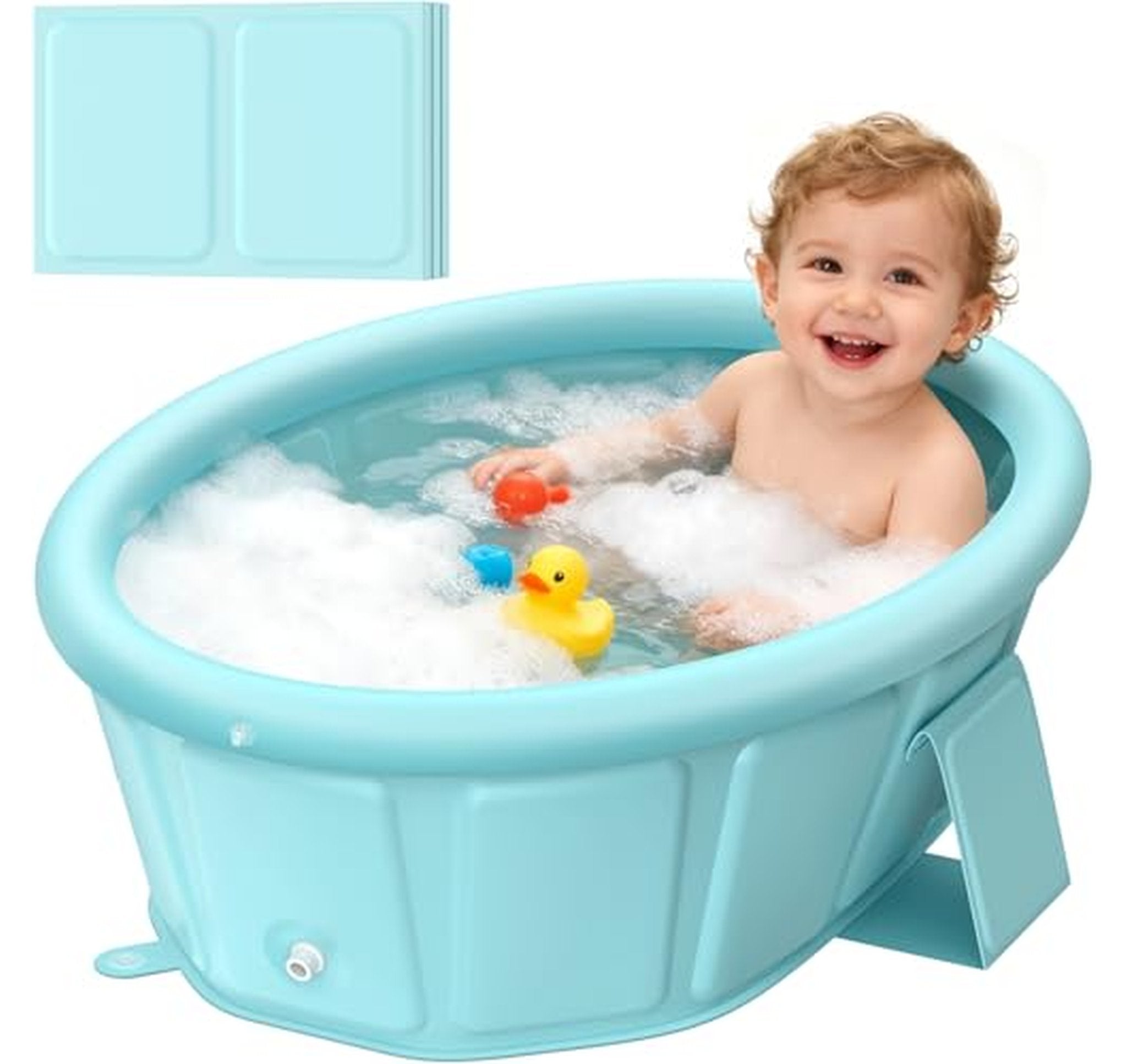Collapsible Non-Slip Baby Bathtub for Infants Toddlers