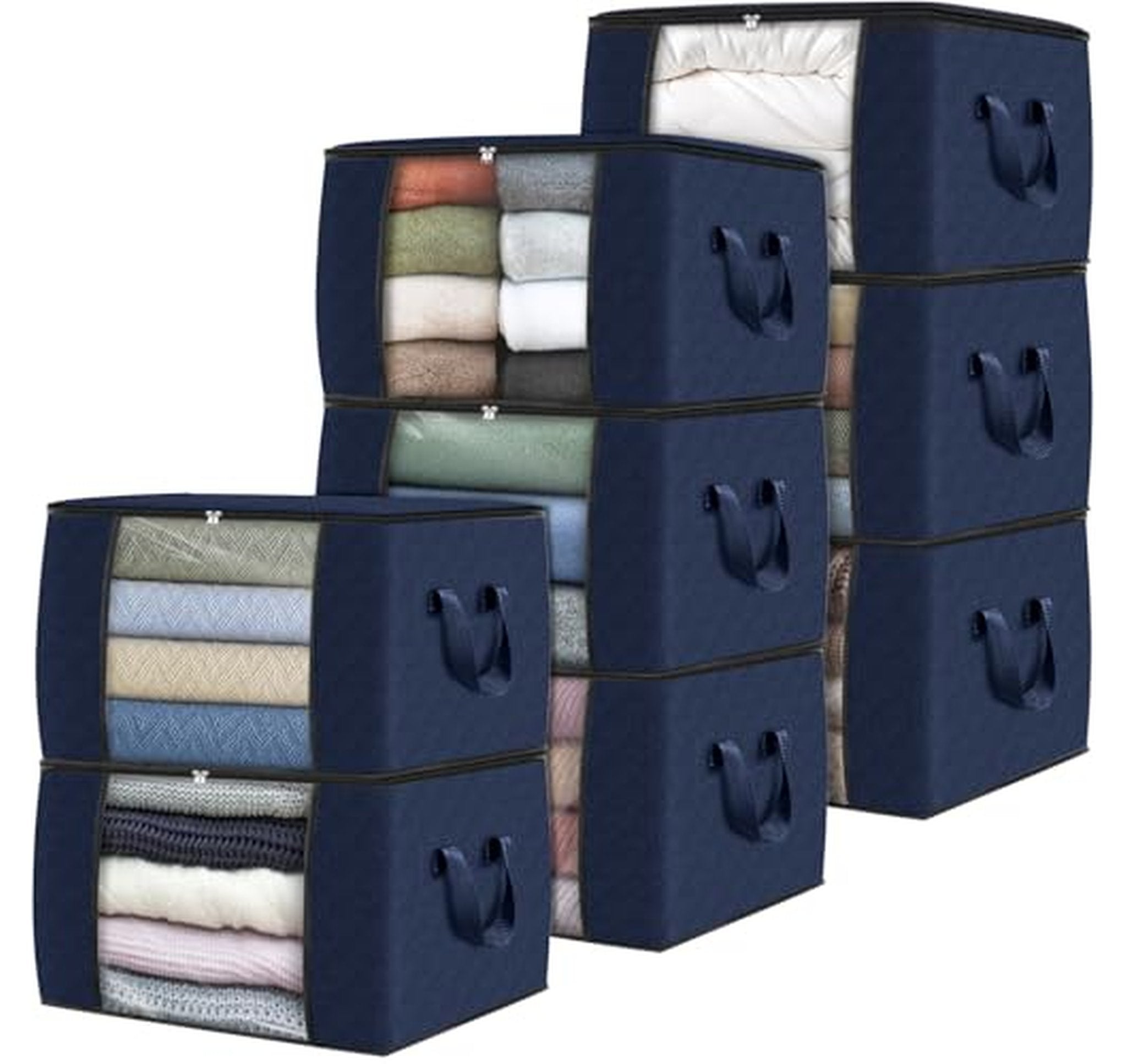 8 Pack Foldable Clothes Storage Bags Organizers