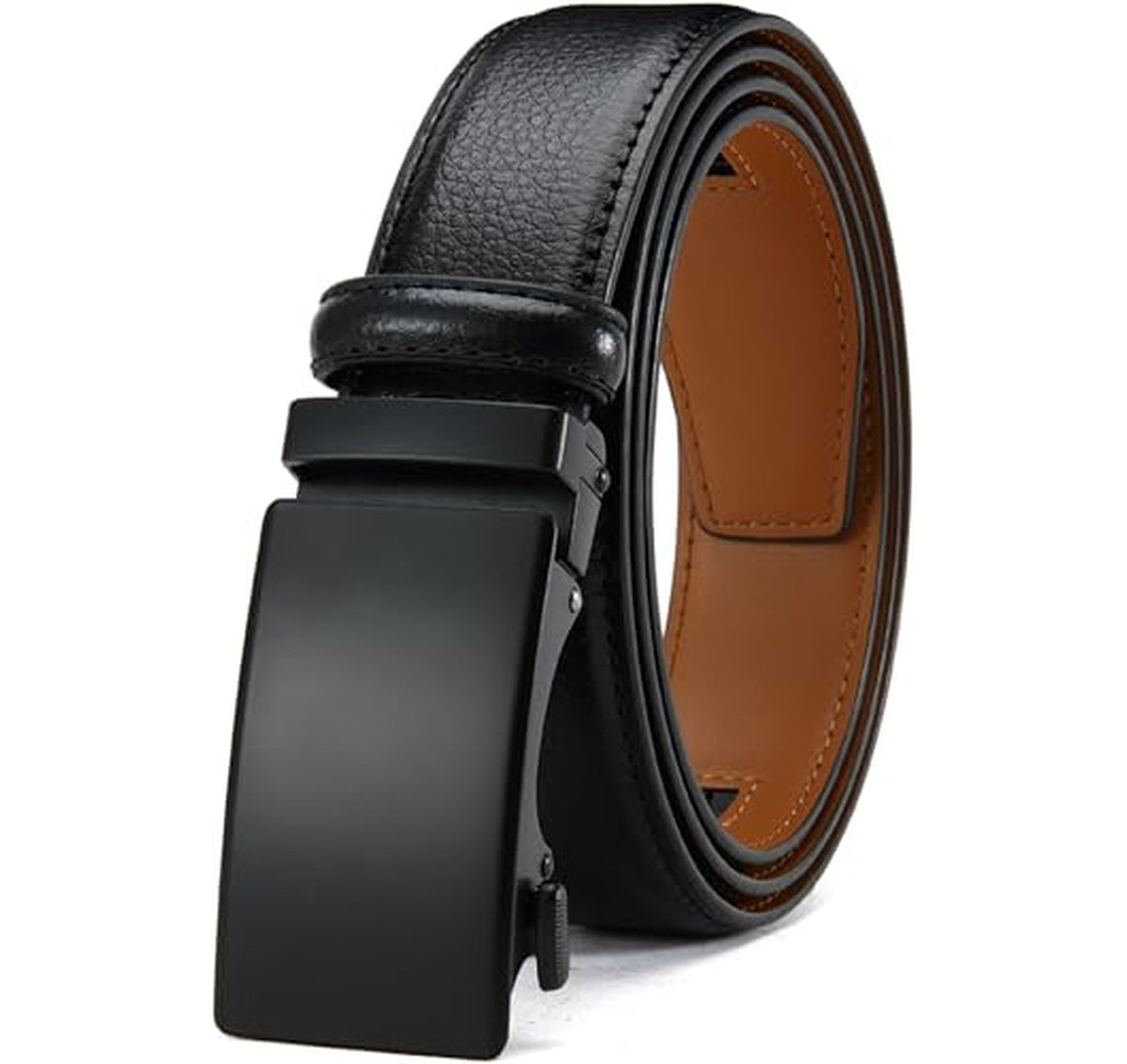 Automatic Ratchet Leather Dress Belt