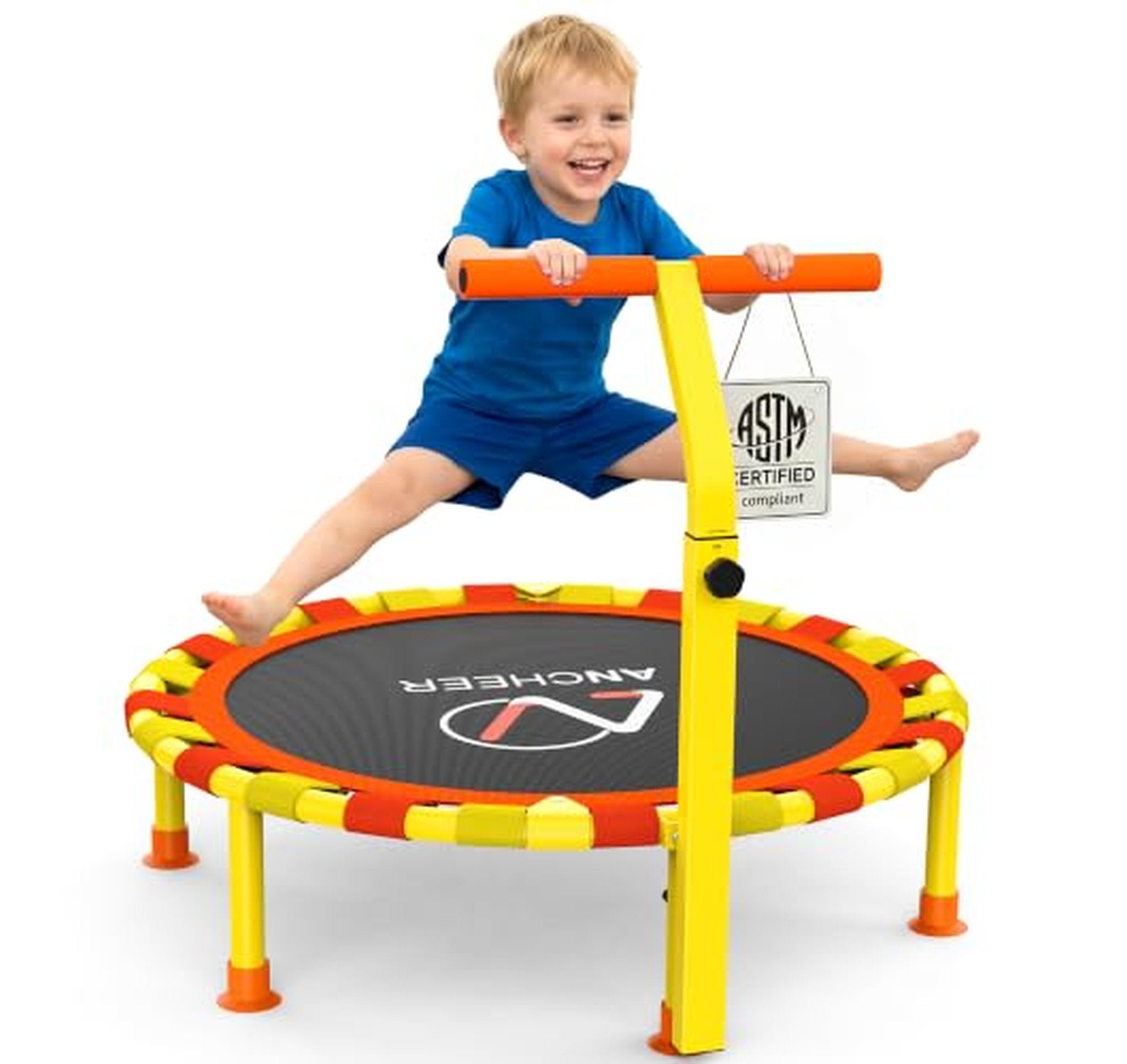 38-Inch Foldable Toddler Trampoline with Handle