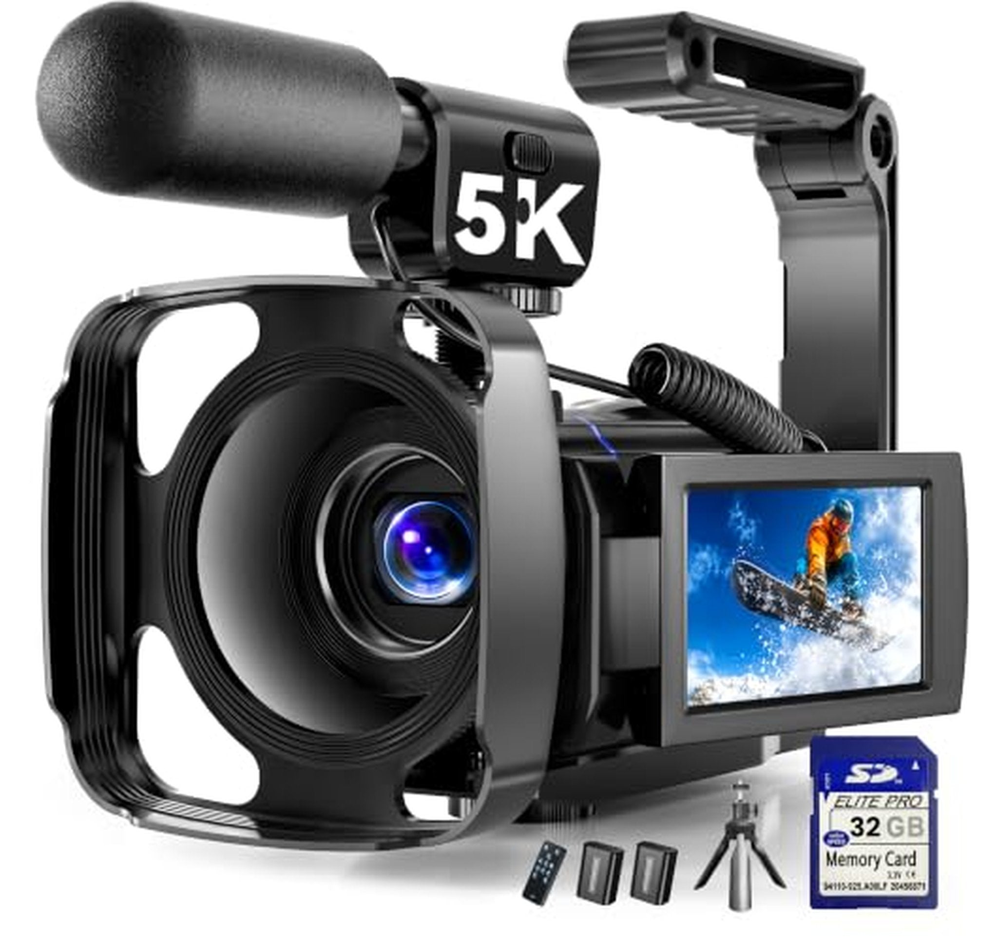 5K UHD 64MP Vlogging Video Camera Camcorder