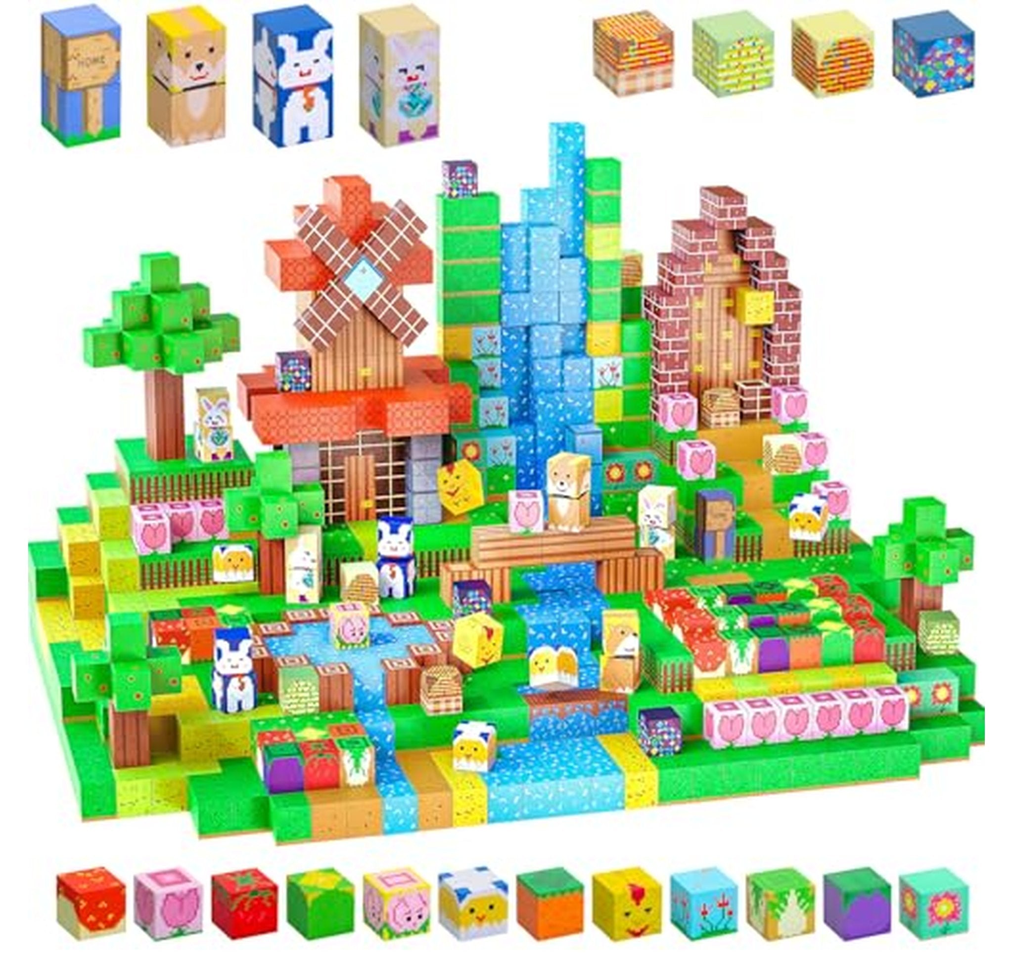 120 Piece Magnetic Volcano Dinosaur STEM Building Blocks Toy Set