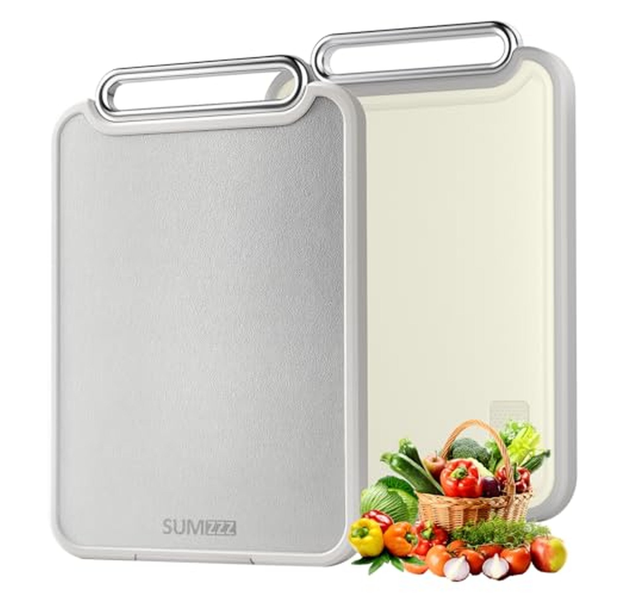 Large Stainless Steel Double-Sided Cutting Board