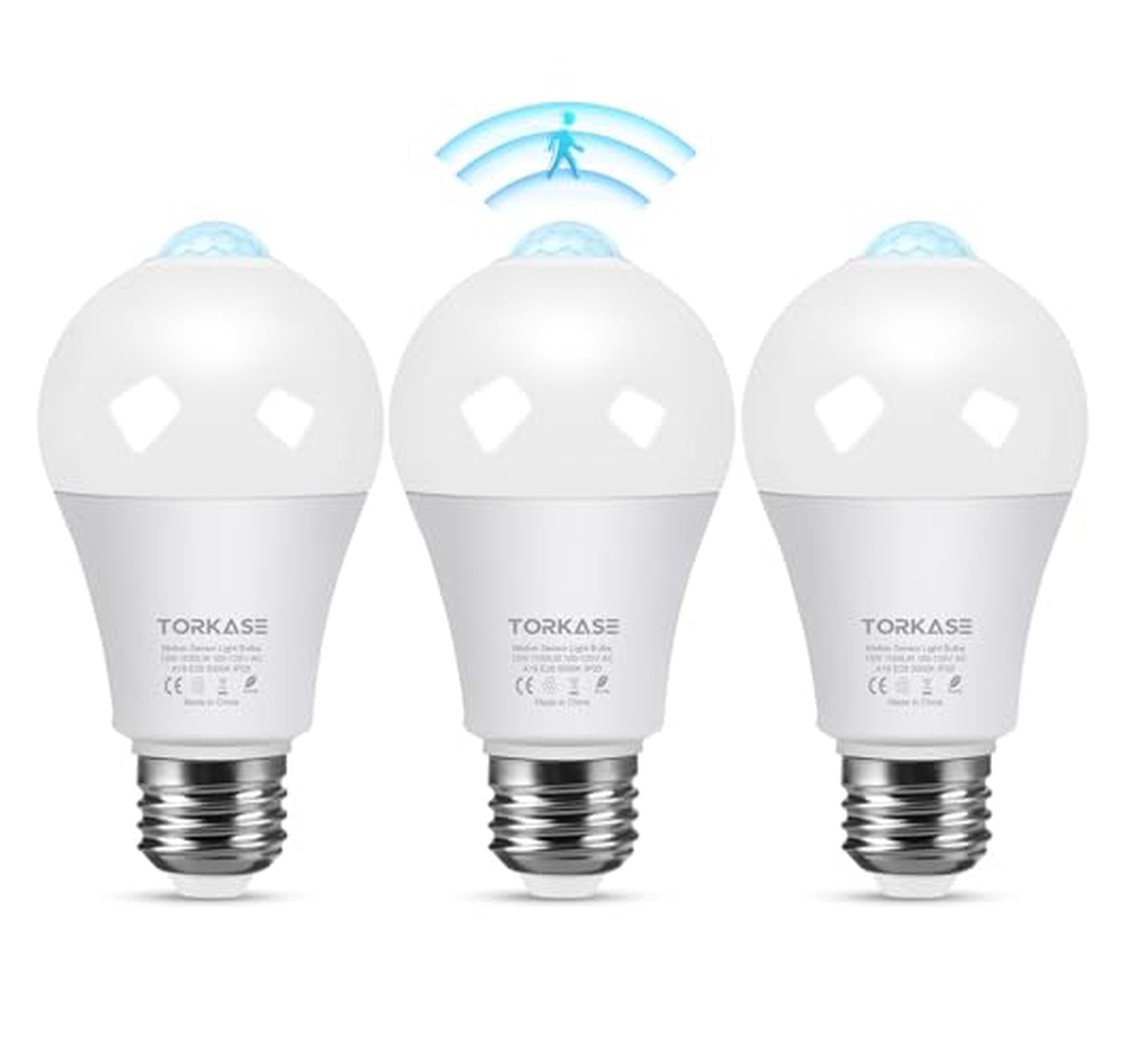 3 Pack Motion Sensor Dusk to Dawn LED Bulbs