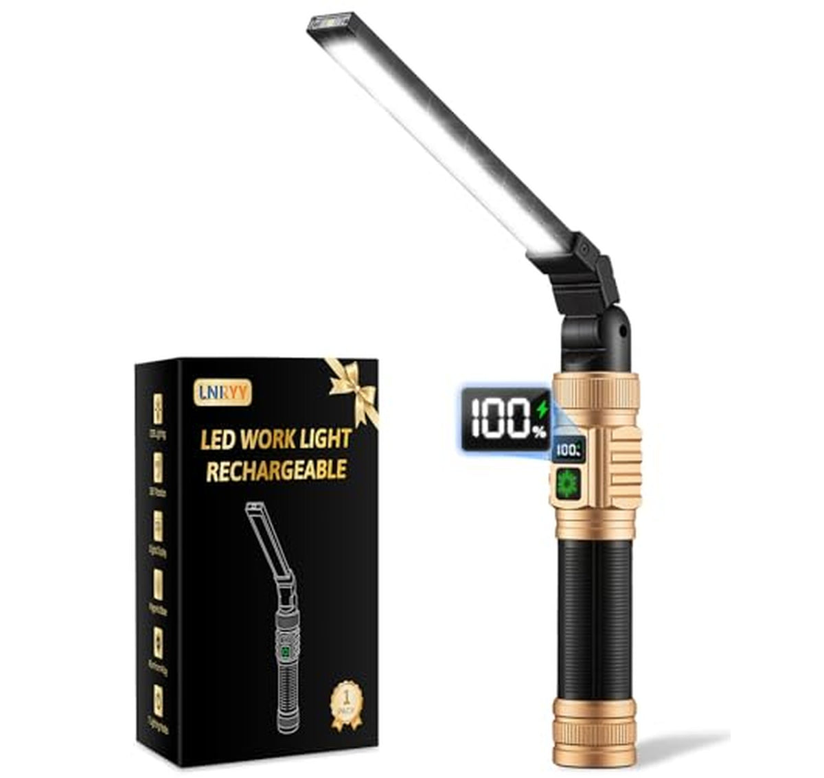Rechargeable Magnetic LED Work Light Flashlight