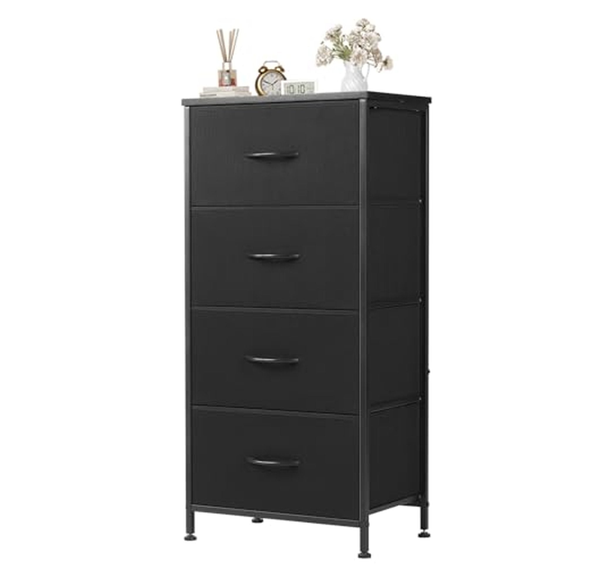 4 Drawer Tall Fabric Dresser Storage Tower