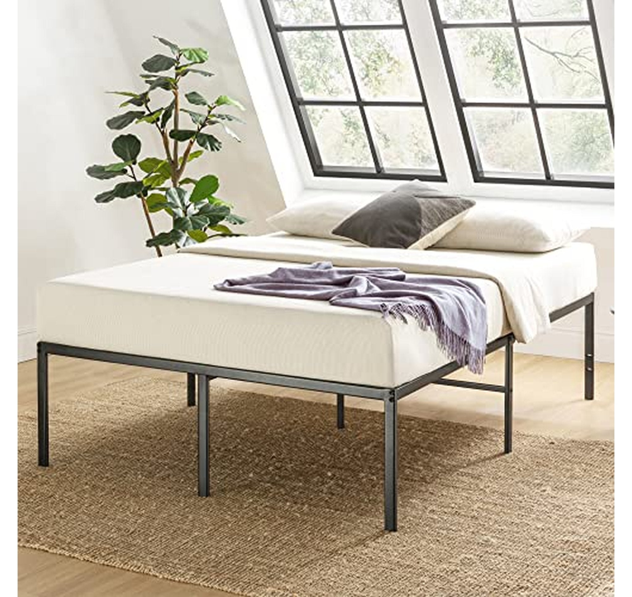 Queen 18-Inch Metal Platform Bed Frame