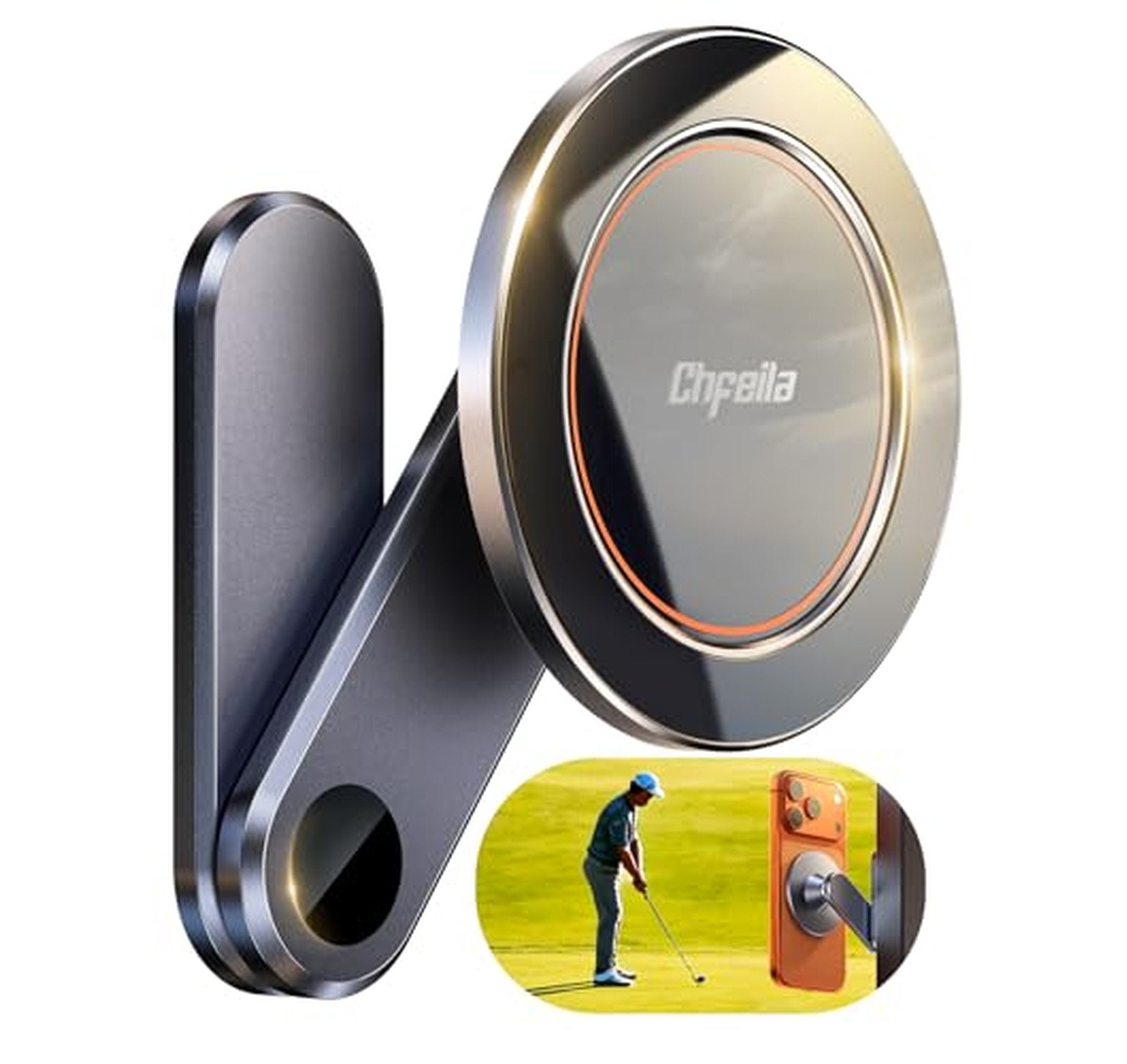 Magnetic Golf Cart Phone Mount with Strong Magnet